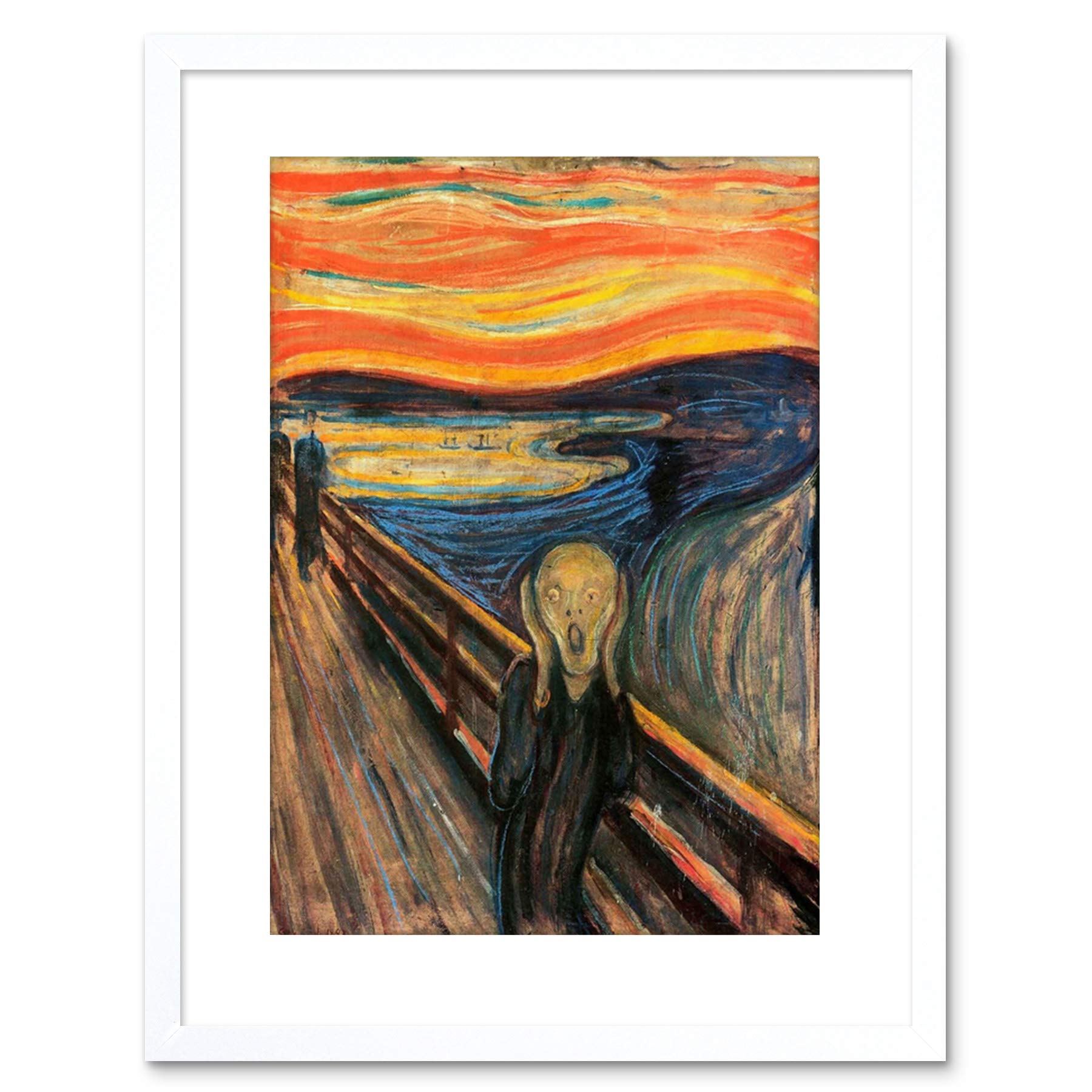 Wee Blue Coo Edvard Munch Scream Old Master Reproduction Framed Wall Art Print