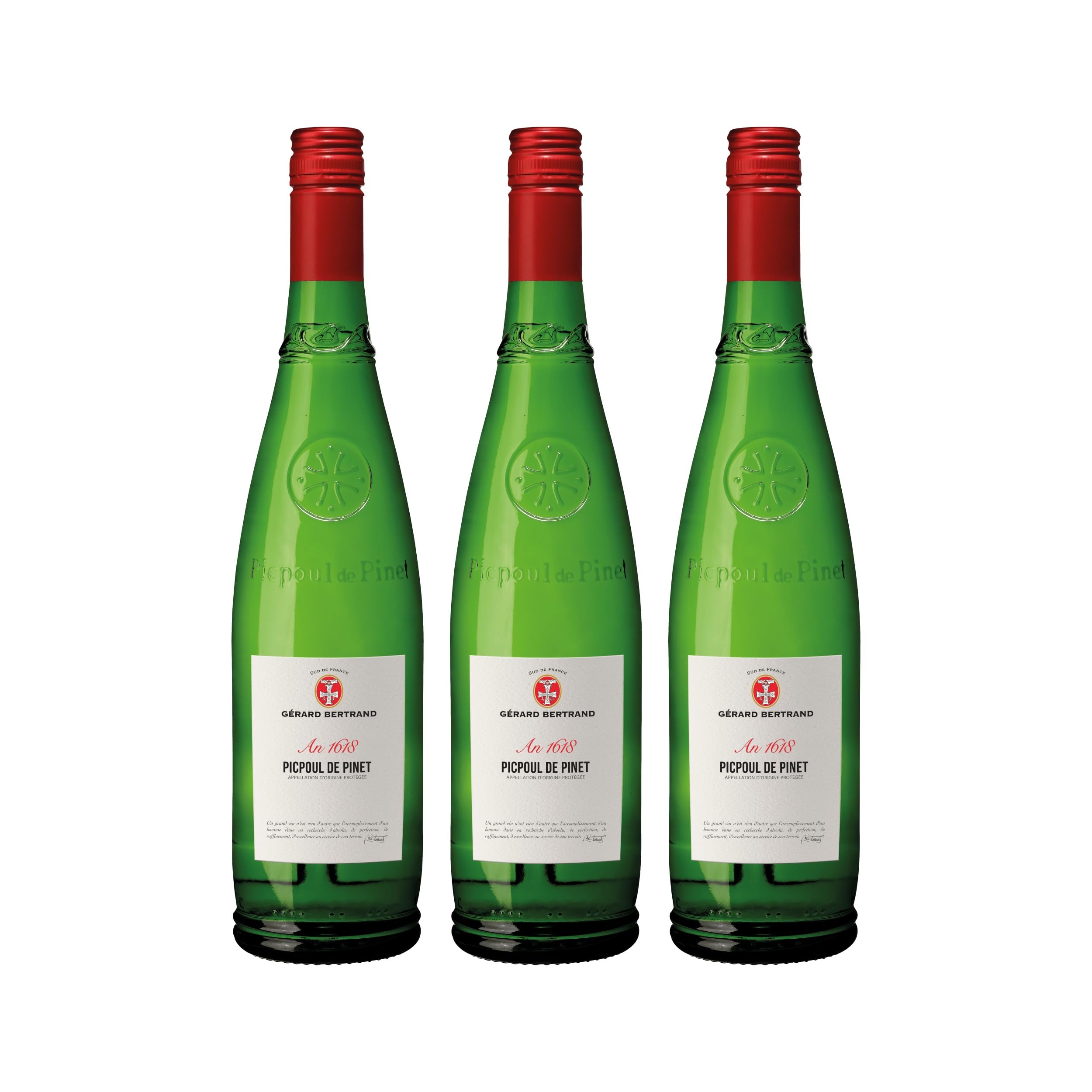 Gérard Bertrand Heritage 1618 Picpoul de Pinet trocken Weisswein Wein Frankreich inkl. FeinWert E-Book (3 x 0.75 l)