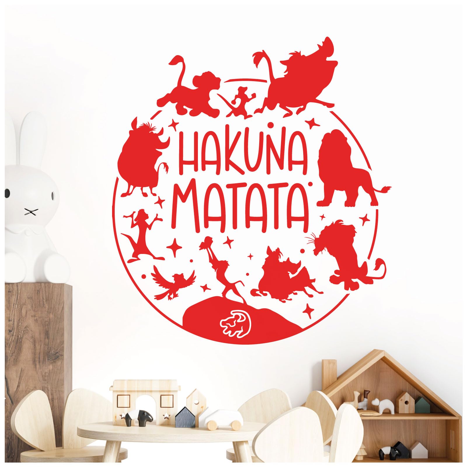 Hakuna Matata - Lion King Inspired Children's Vinyl Wall Decal Sticker [XXLarge] [Poppy]