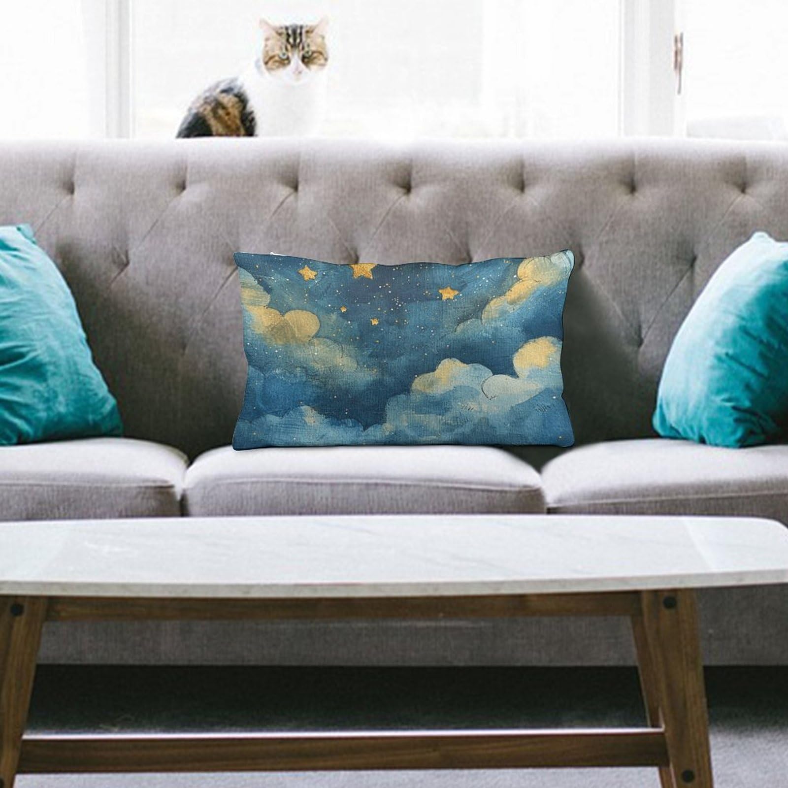 NTVOWPZO Decoration Throw Pillow Covers 8"x12" Pillowcases Covers Unique Scenery Images Soft Pillowcases Modern Farmhouse Home Decor Sofa Cushions Covers for Couch Bed Living Room