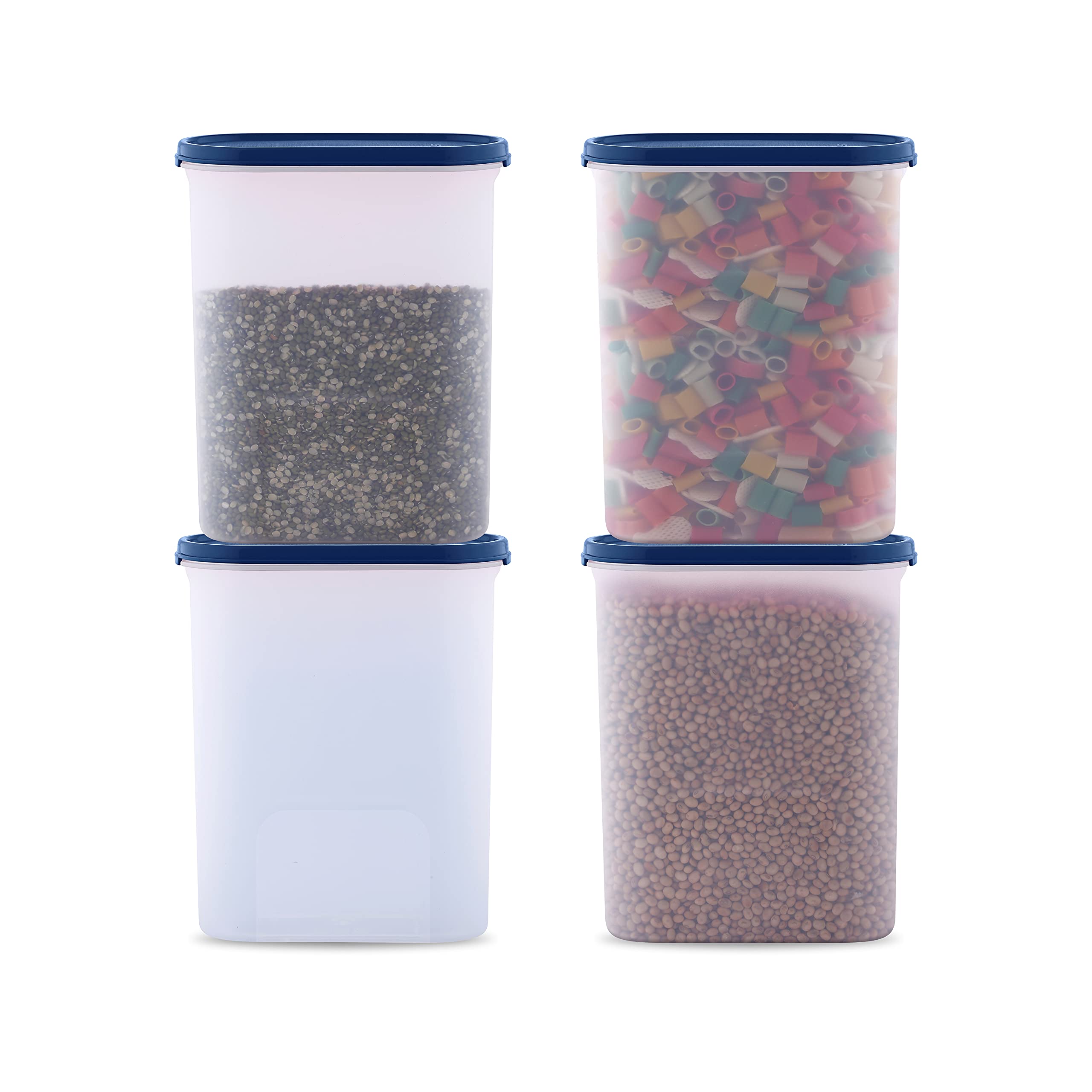 SKY Oval Airtight Kitchen Storage Container Set,4 Pieces,2400 ml x 4,Blue (B092VYNRPM) Amazon Price History, Amazon Price Tracker