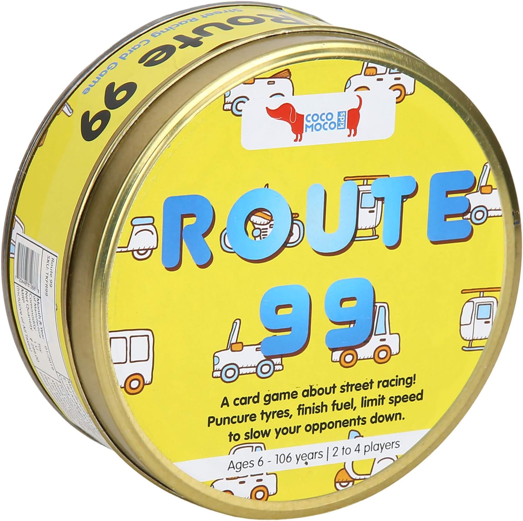 CocoMoco KidsStreet Car Racing Educational Learning Toy Route 99 Card Game for Boys Girls (6-14 Years), Great Birthday Present