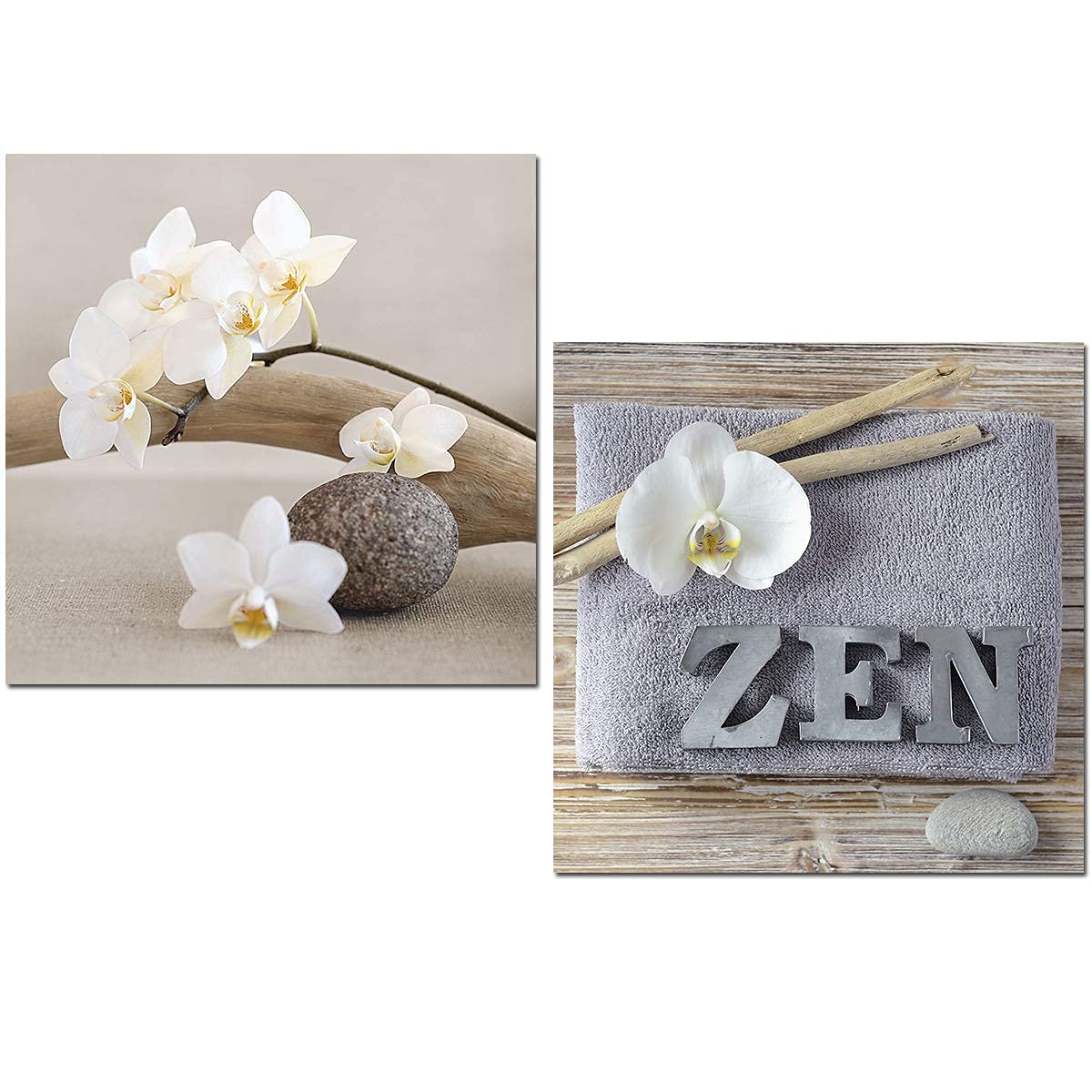 Cuadros para el baño Orquidea zen 24cmx24cmx6mm con adhesivo doble cara industrial para pegar. Impermeable, sencilla instalacion. Lippi Decor