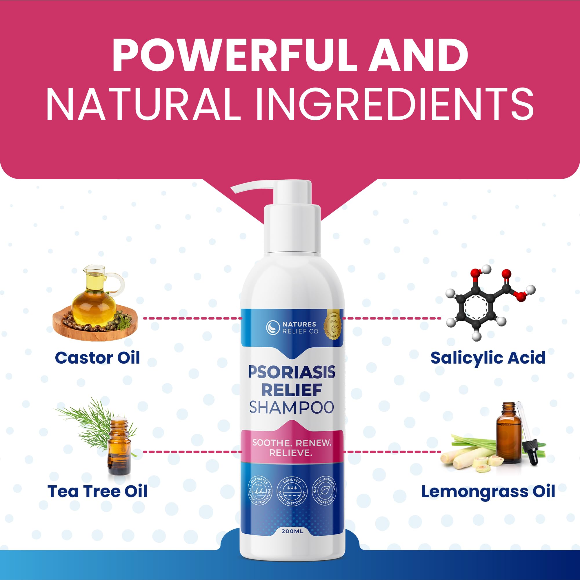 Psoriasis Shampoo with Salicylic Acid, White, 200 ml (Pack of 1) - Image 3