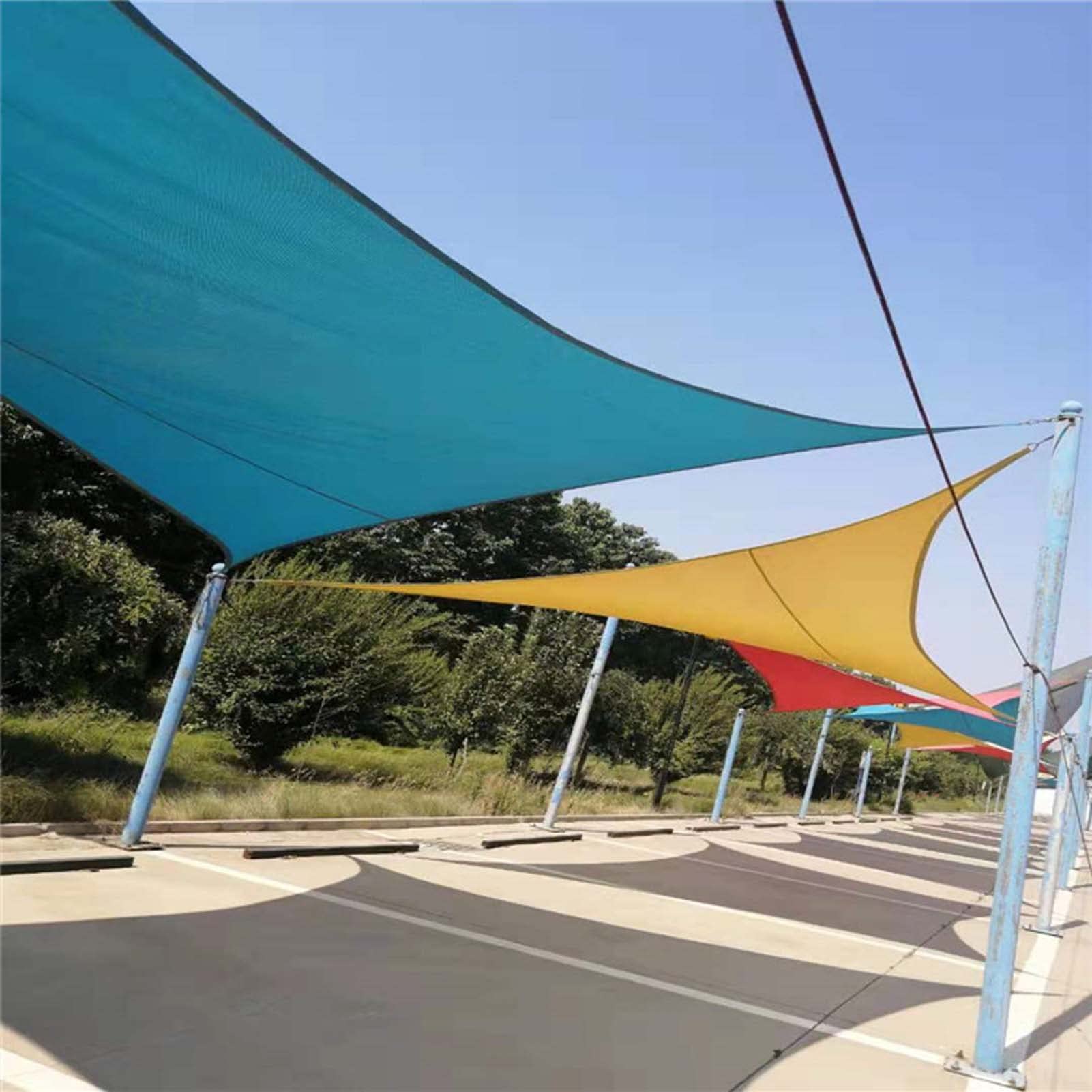 Voile d'ombrage imperméable 4 x 5 m – Auvent carré pour une utilisation en extérieur Protection UV et vent Parfait pour l'ombre du jardin et facile à installer
