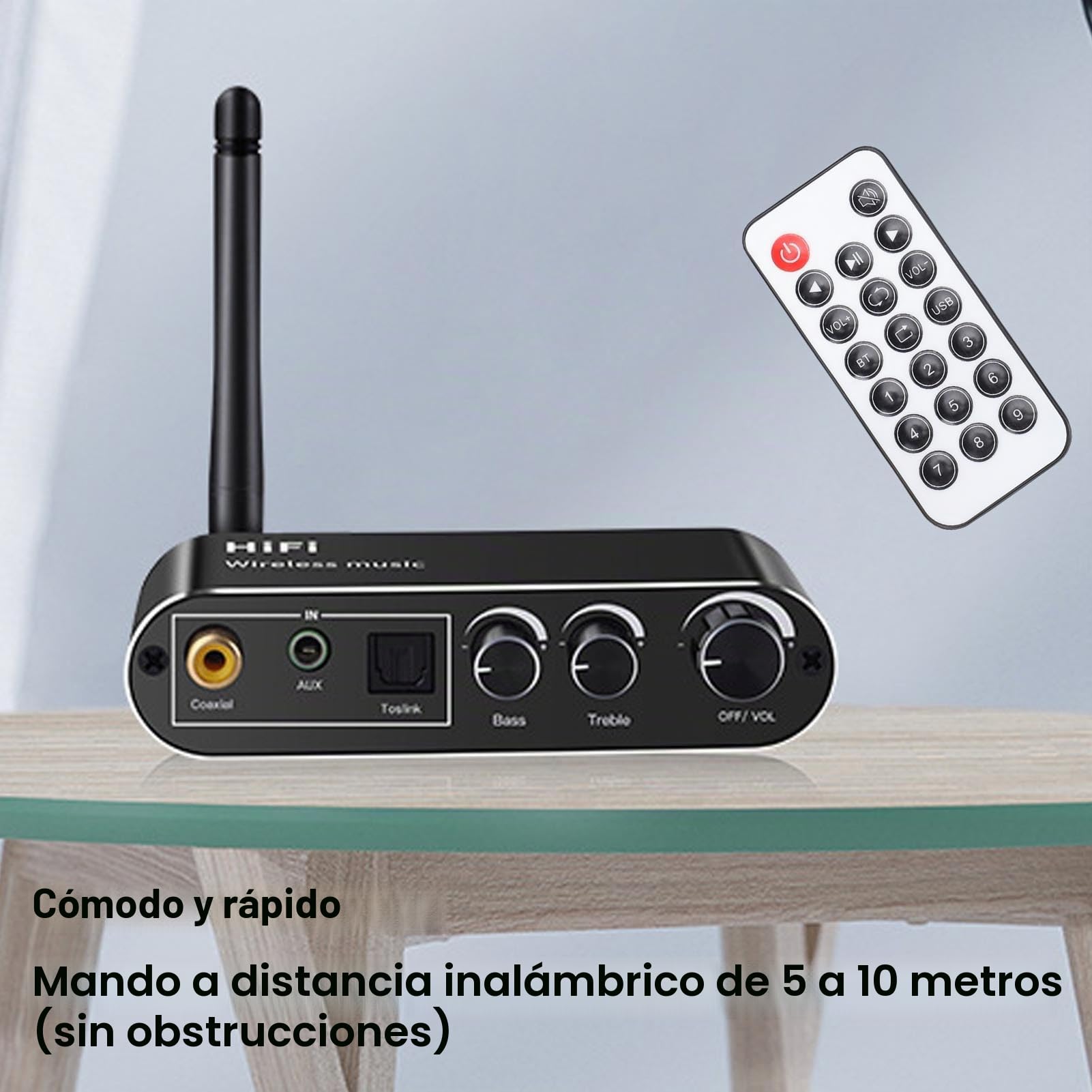 SENECESLI Convertidor de Audio Digital a Analógico con Transmisor Receptor Bluetooth 5.1 DAC Adaptador de Audio Coaxial Digital óptico a de 3,5 Mm para Altavoces Estéreo Audio en el