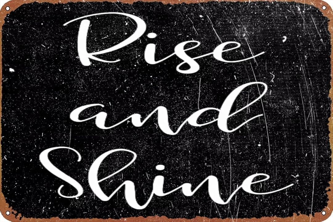 Rise And Smile Retro Funny Novelty Art Backyard Funny Wall Décor Poster Cafe Plaque Tin Sign 8x12 Inch