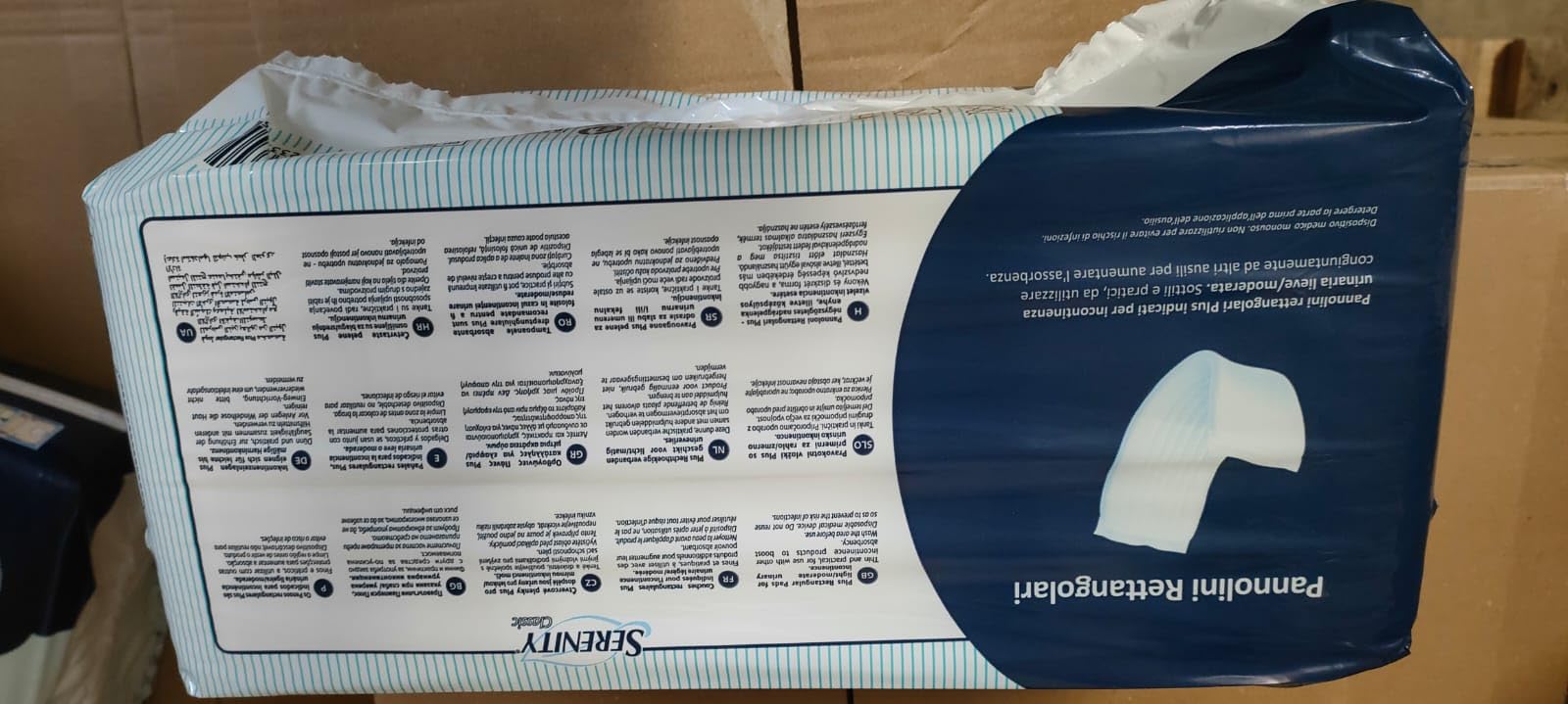 SERENITY PANNOLONI PER INCONTINENZA FORMATO RETTANGOLARE SENZA BARRIERA 6 CONFEZIONI DA 30 PEZZI
