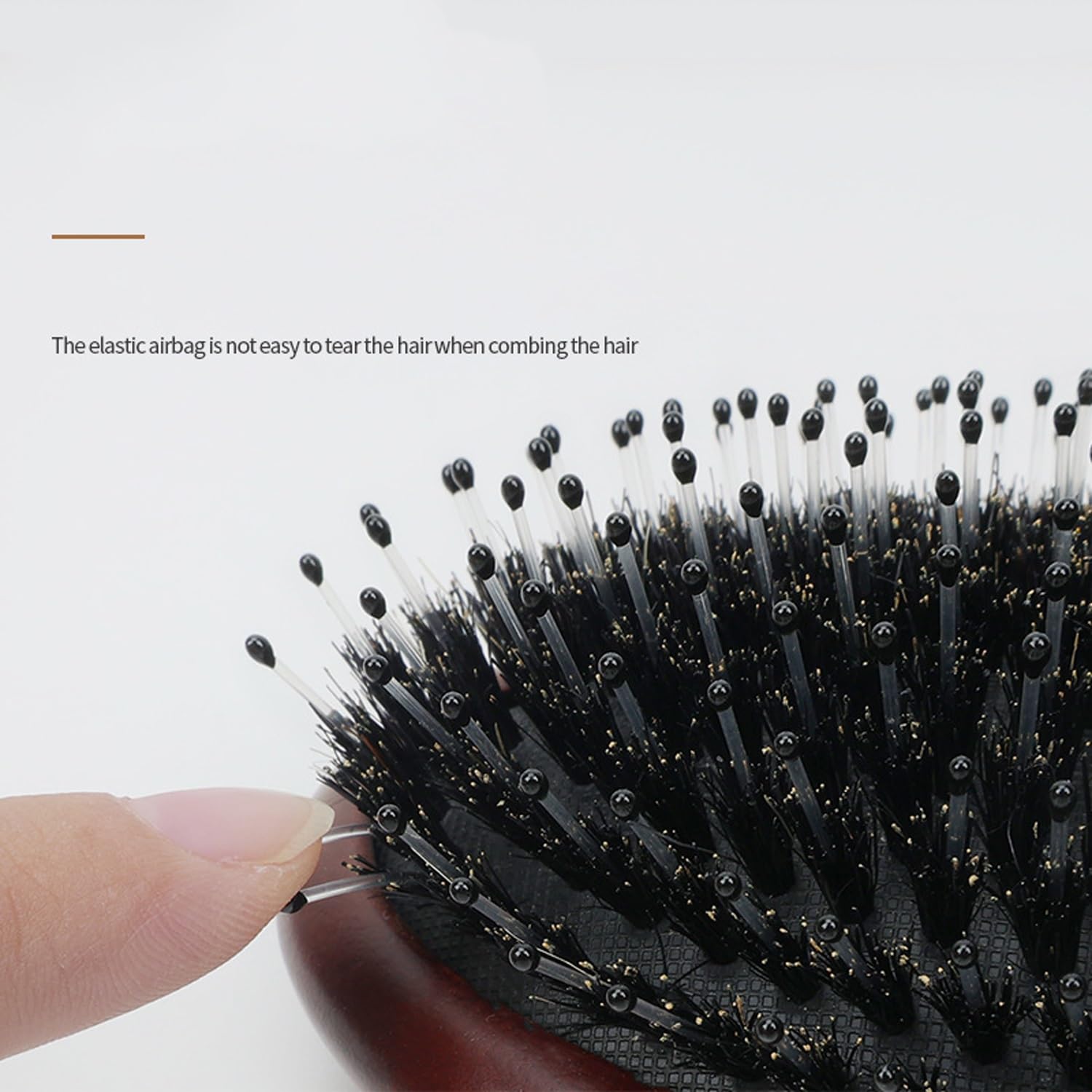 Cepillo para el Cabello, Peine masajeador con cerdas de jabalí, Ideal para Cabello húmedo o seco, Cepillo para el Cabello Que no se enreda (un Color L)