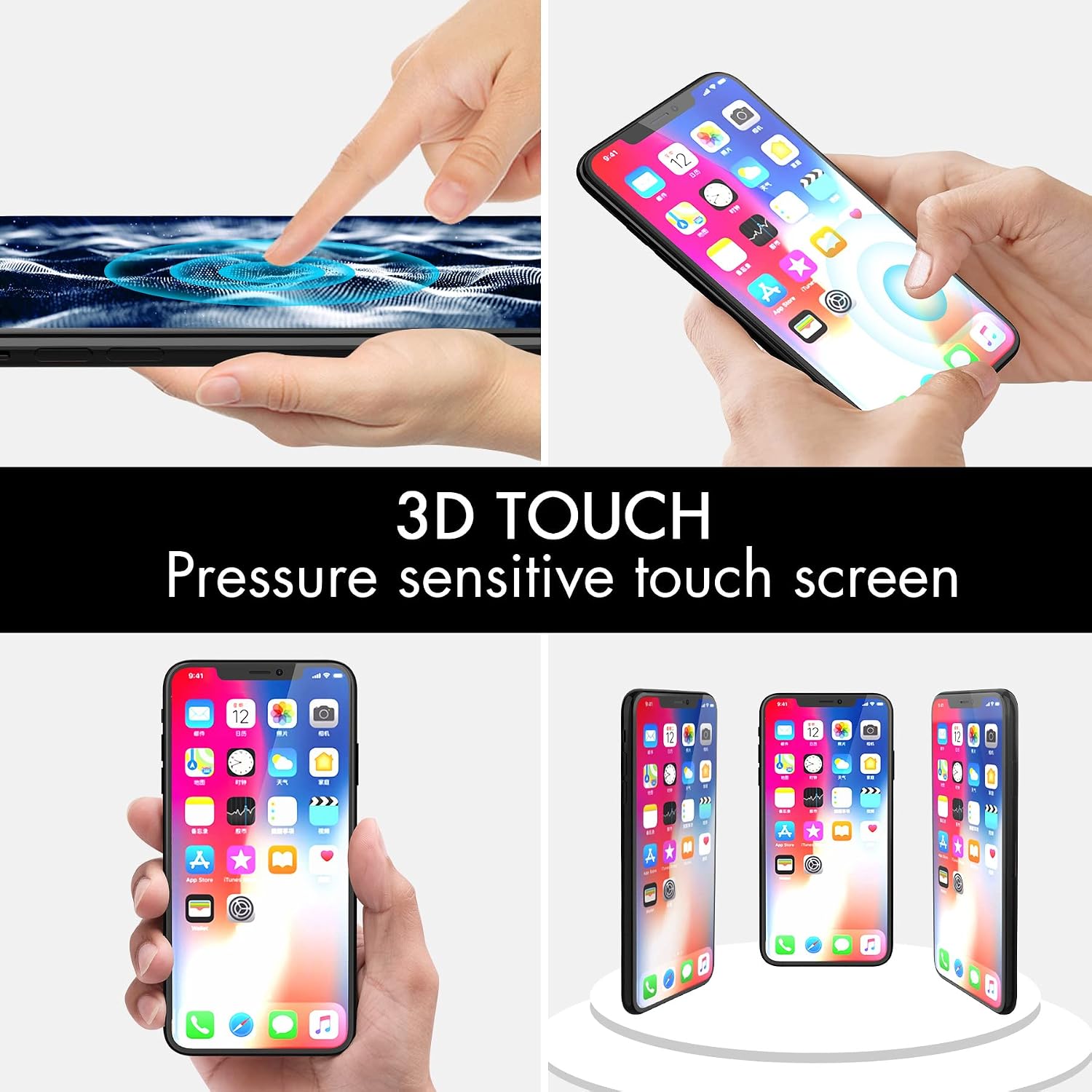 Black for iPhone 11 6.1 inch LCD Display Touch Screen Replacement Digitizer Assembly with Waterproof Frame Adhesive Repair Tools Kit