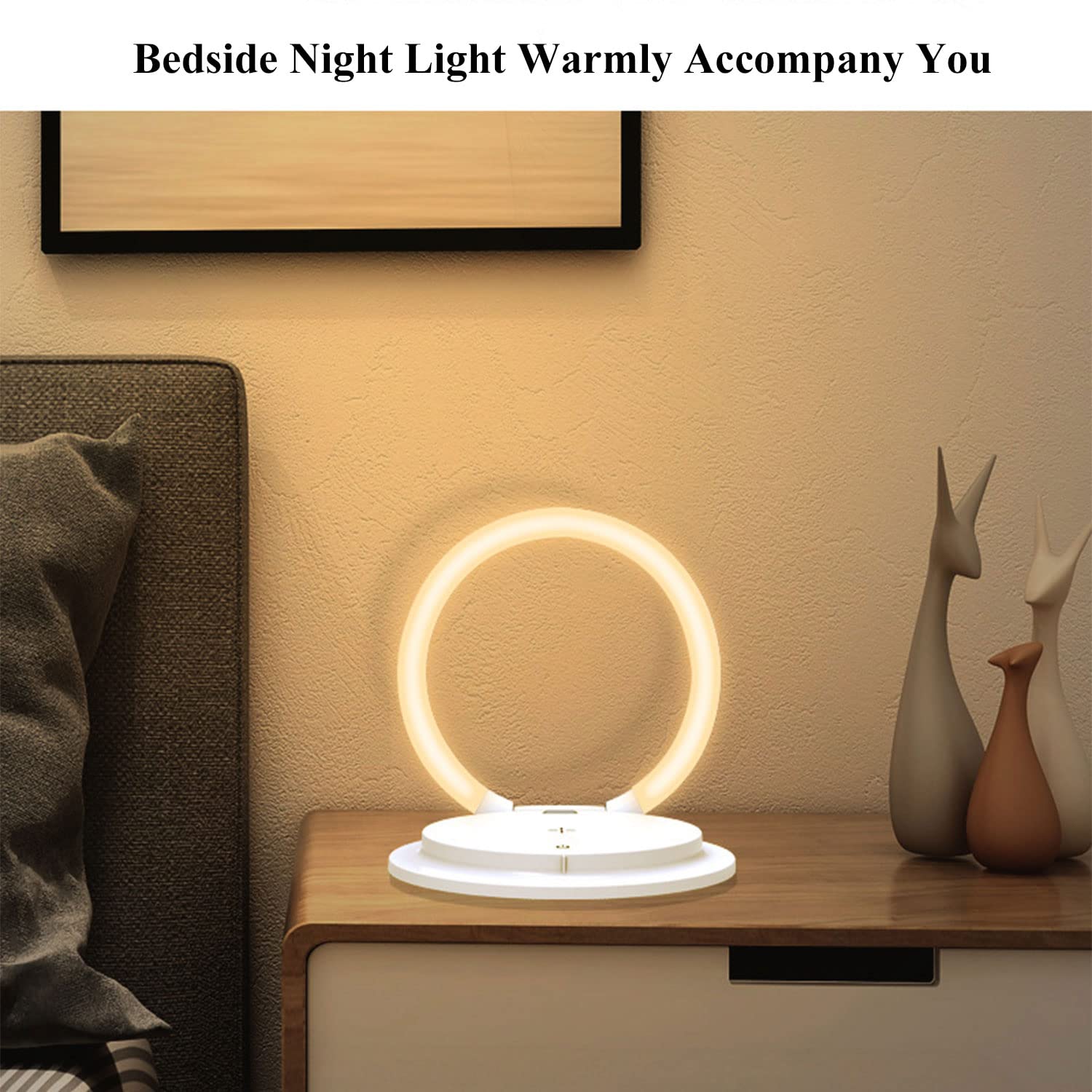 Luce notturna per bambini, Luce notturna ricaricabile senza fili Regalo di compleanno per ragazze ragazzi, Luce notturna in plastica Supporto per telefono portatile per bambini camera da letto
