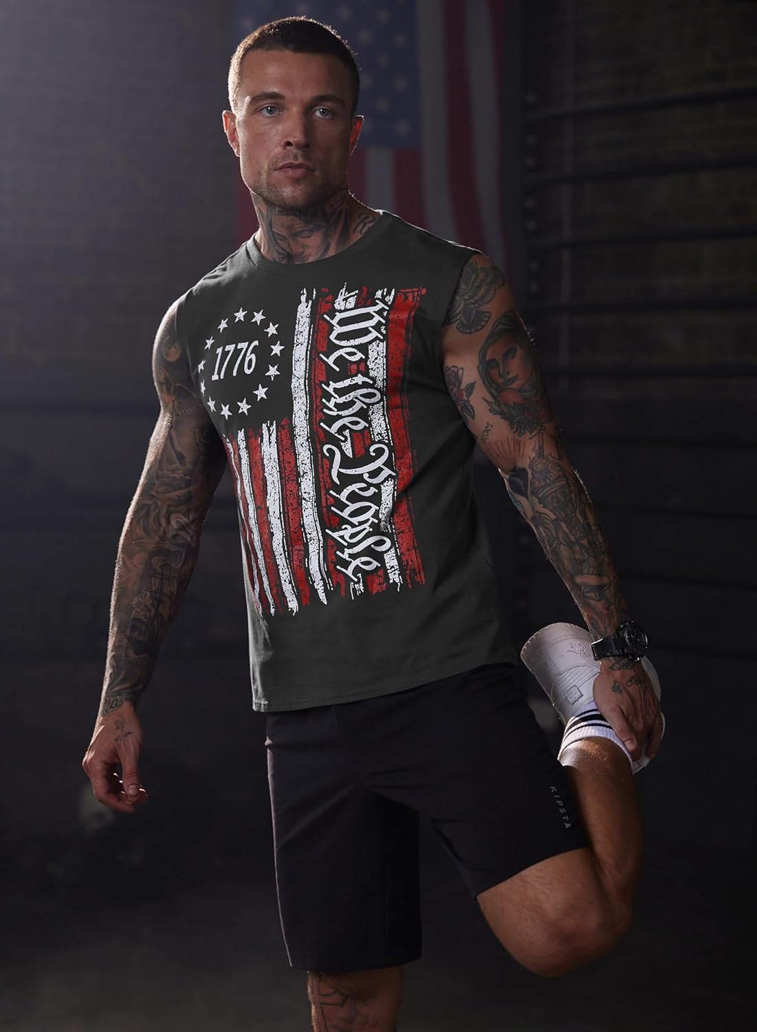 Mainfini Men American Flag Tank Top Muscle Graphic Gym Workout USA Sleeveless Tee Shirts (S-3XL) - Image 9