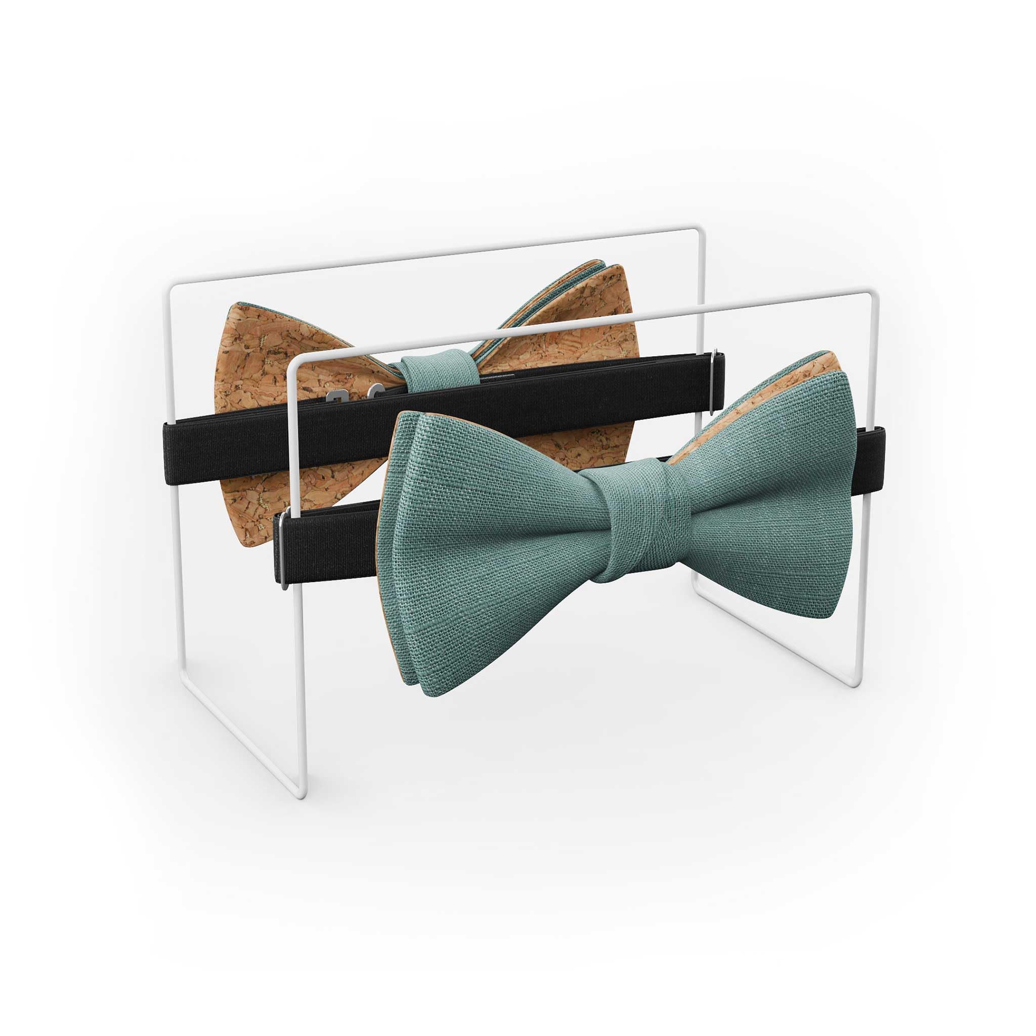 Herrenfliege aus Leinen + Kork | Eukalyptus Canyon Natur | Vegane Leinenfliege | Classic Butterfly Selbstbinder Optik | Hochzeit & Festliche Anlässe | Handgefertigt