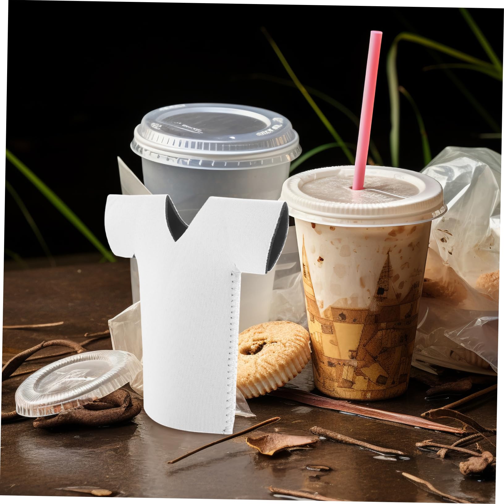ULTECHNOVO 16 Piezas Protector de Botellas Funda Camiseta de Neopreno Doble Cara para Manualidades Aislante Térmico para Picnic y Playa
