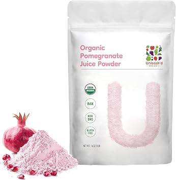 UNLEASHD ORGANIC Organic Pomegranate Juice Powder 16 oz Pure Superfood, Rich in Antioxidants & Nutrients