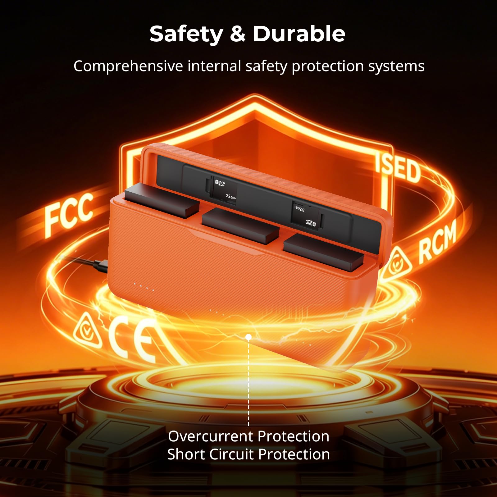 SMALLRIG Caricabatterie per DJI Action 6, Action 5 Pro, Action 4, Action 3, Osmo 360, Ricarica Rapida in 4 ore, Caricabatterie a 3 Canali con 2 Slot per Schede TF, Leggero per DJI Action 6, 5922