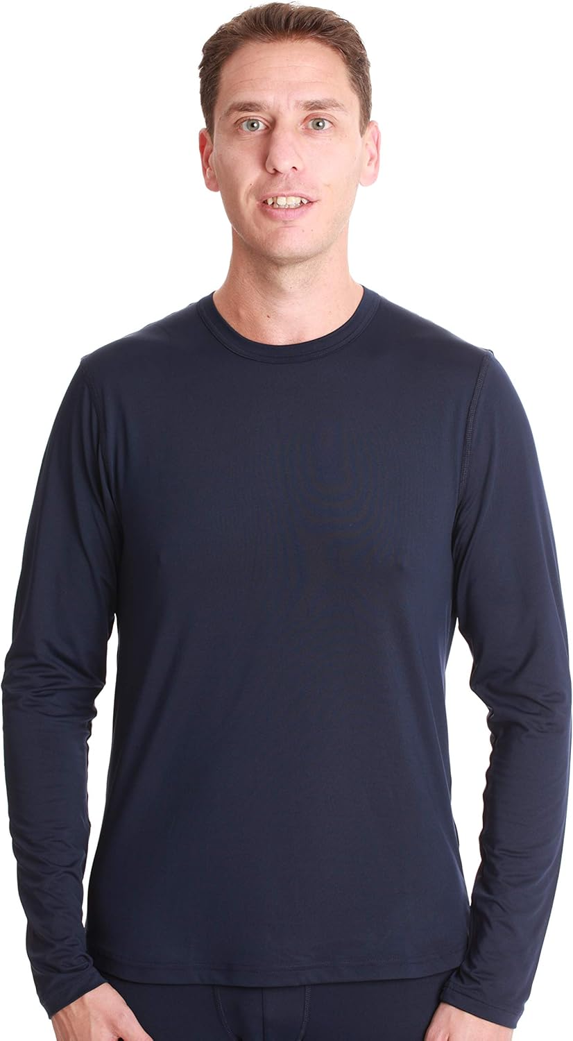 At The Buzzer Men’s Long Sleeve Thermal Shirt Compression Base Layer Mock Neck Top