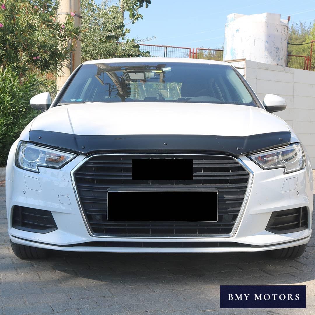 BMY Hood Deflector/Front Bug Shield Compatible for Audi A3 Sedan 2015-2020 Hood Guard Bonnet Protector | Particles & Bug | Car Accessories