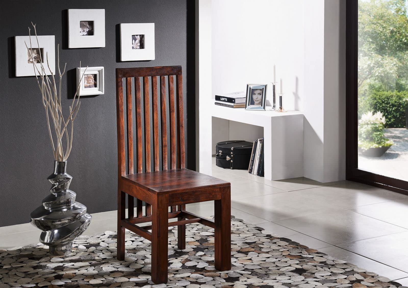 IN LEGNO MASSELLO Mobili acacia sedia schienale alto mobili in legno massello Nougat DELHI DESIGNER #26