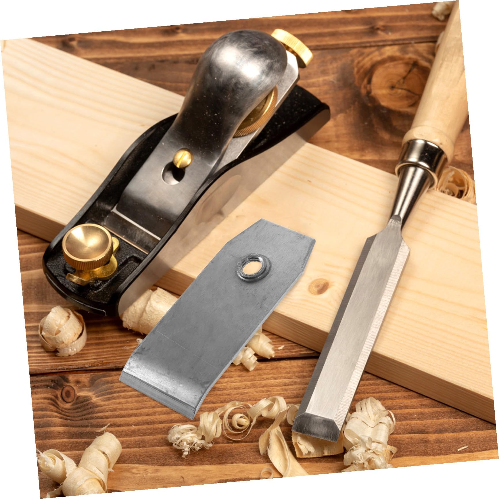 3 Pezzi Pialla Manuale per Legno 6 Pezzi 38mm Lame Angolate Precisione Utensile per Lavorazione del Legno Professionale per Falegnami e Hobbisti