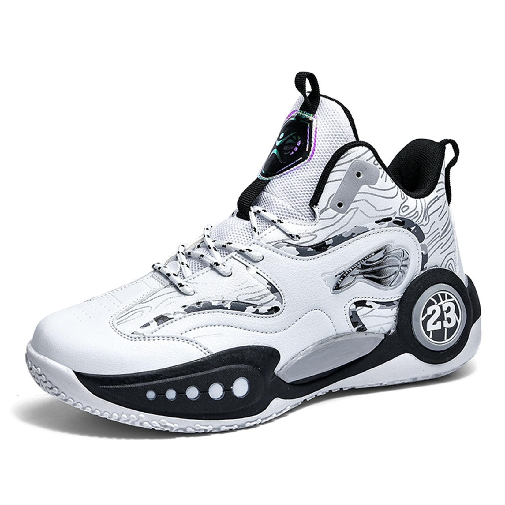 Buty Do Koszykówki Outdoor Męskie Buty Sportowe Antypoślizgowe Buty Treningowe(37 EU, Q1)