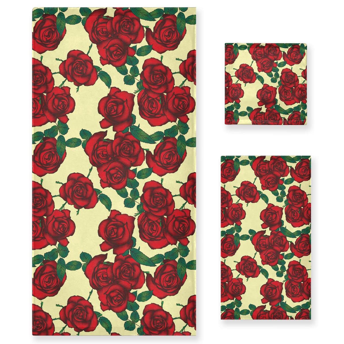 Toallas de baño suaves con motivos de rosas para regalarte momentos de bienestar