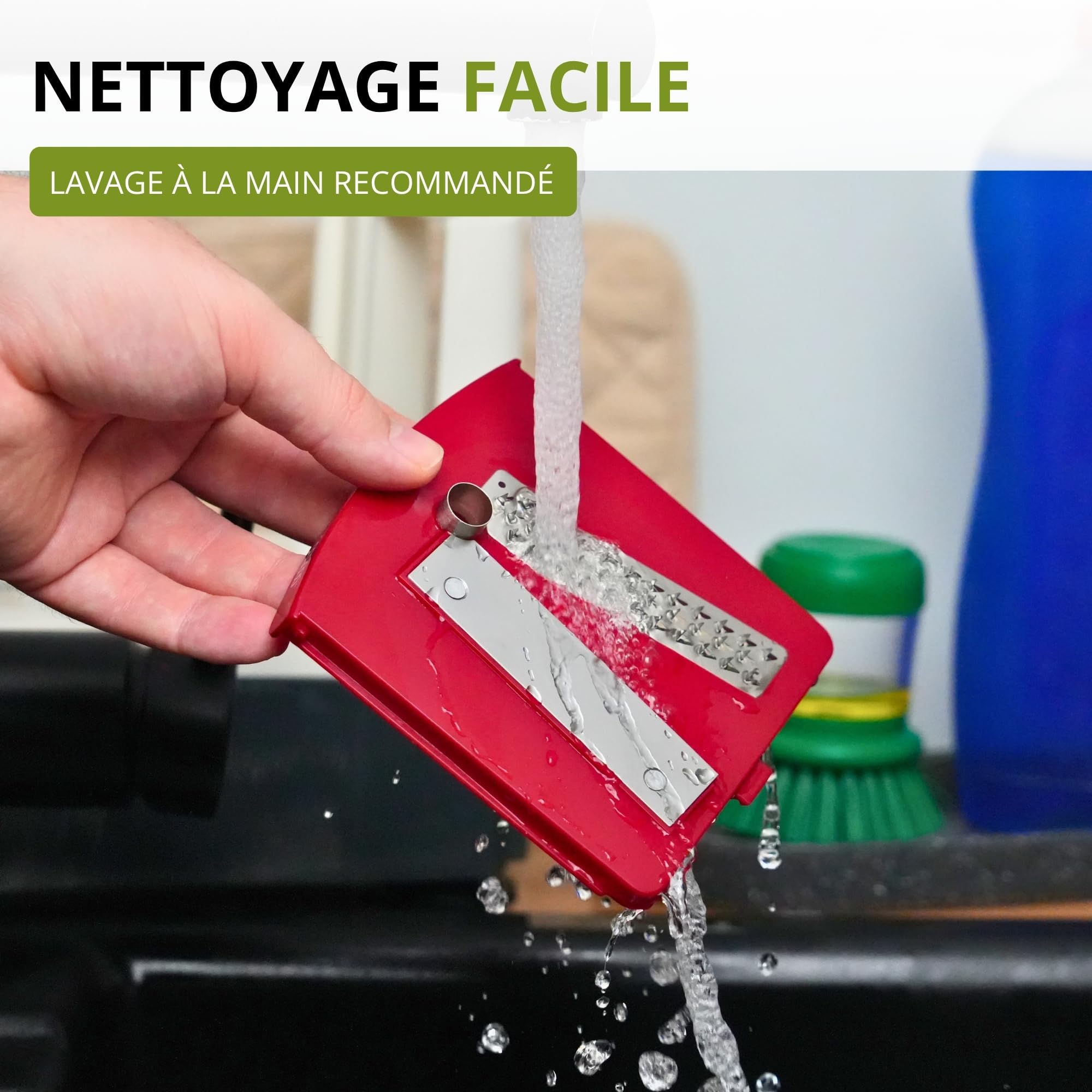 Westmark Mandoline en Spirale pour Nouilles de Légumes, Zoodles et Spirales de Légumes, 3 Lames, Lames Aiguisées en Acier Inoxydable, Spiromat, Gris/Blanc/Rouge, 11332260