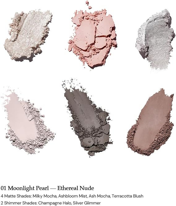 Flower Knows Shell's Jewel 6-Color Makeup Palette,Cool Pink Taupe