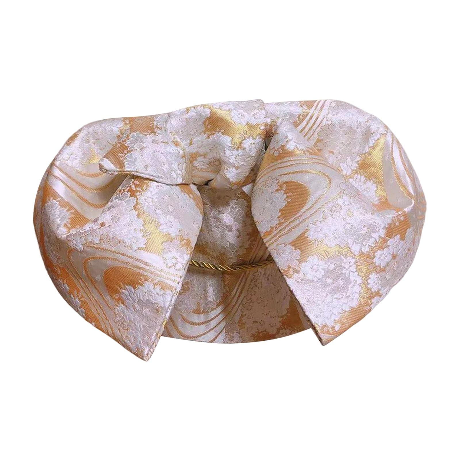 Cinturón Obi Japonés para Mujer con Lazo Preatado Y Kimono, Patrón Floral Simple