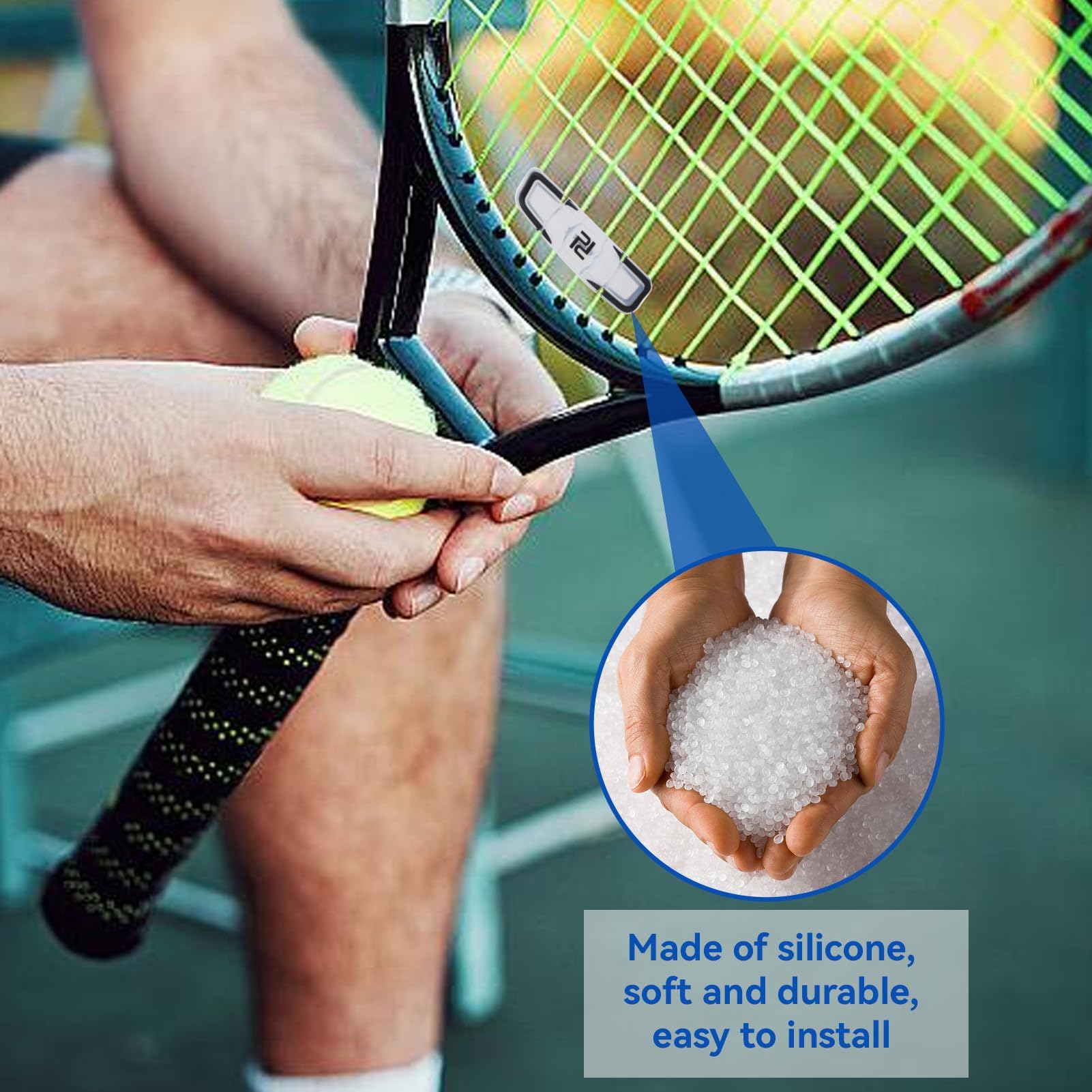 Amortisseur De Vibrations Pour Raquette De Tennis – Silicone Bleu Uxcell