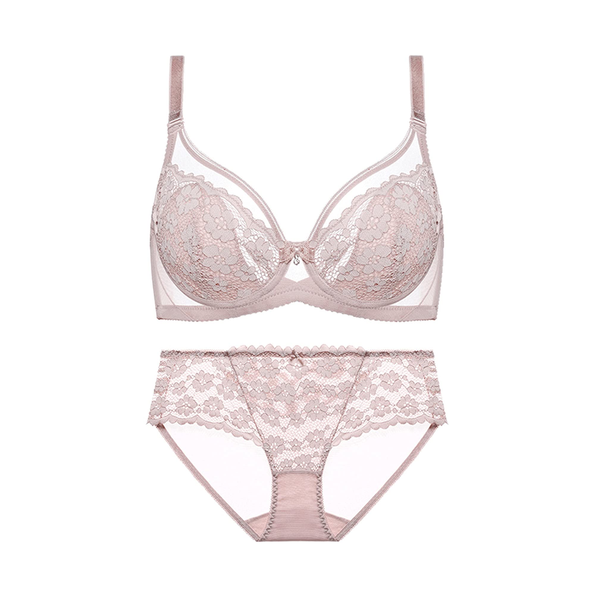 Soutien-gorge push-up galbant pour valoriser la poitrine ensemble rose