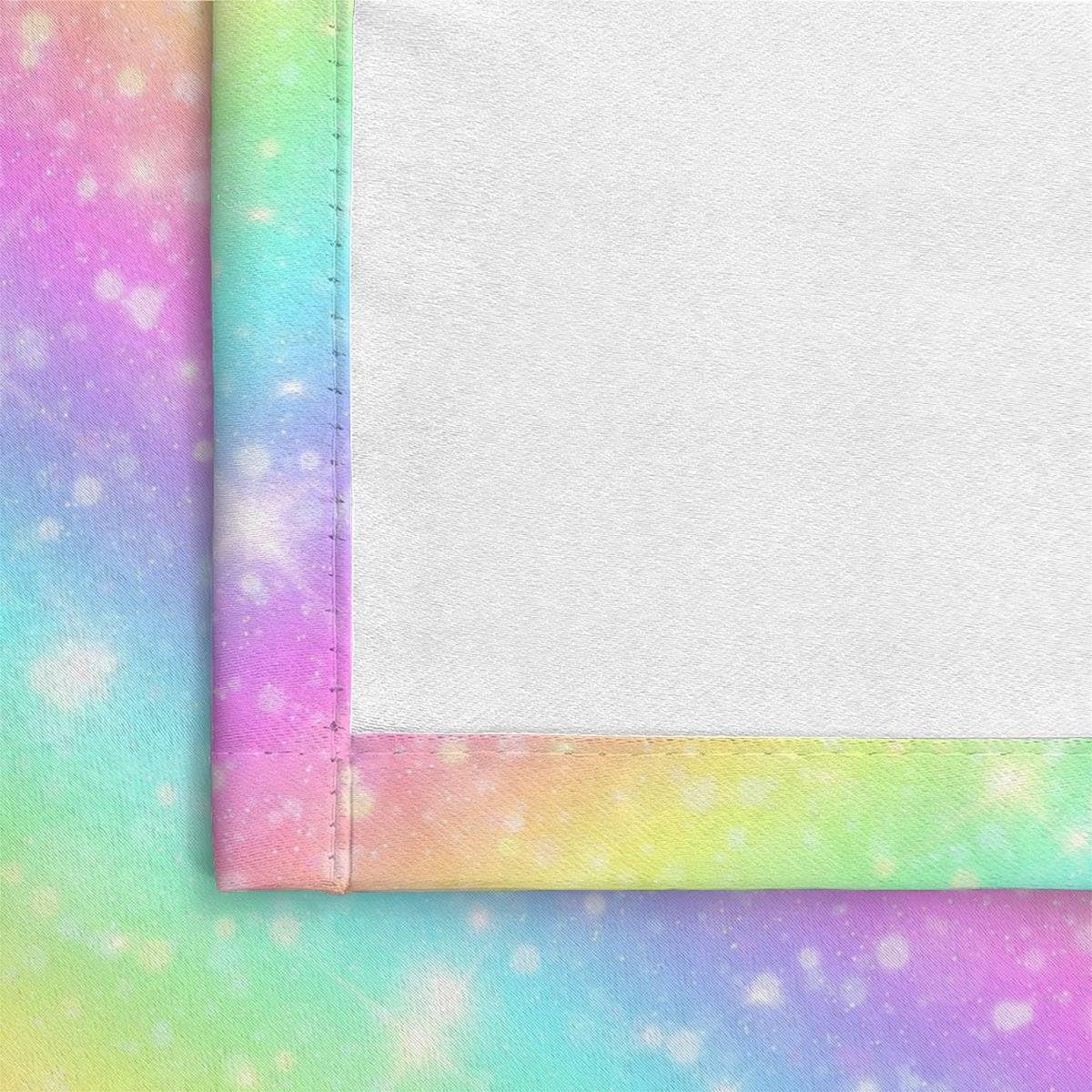 Rideau Occultant Arc-en-Ciel Rideaux Oeillet Polyester 3D Chambre Rideau Thermique Isolant Anti Froid Coloré Rideau Chambre Enfant （150x166 cm ）