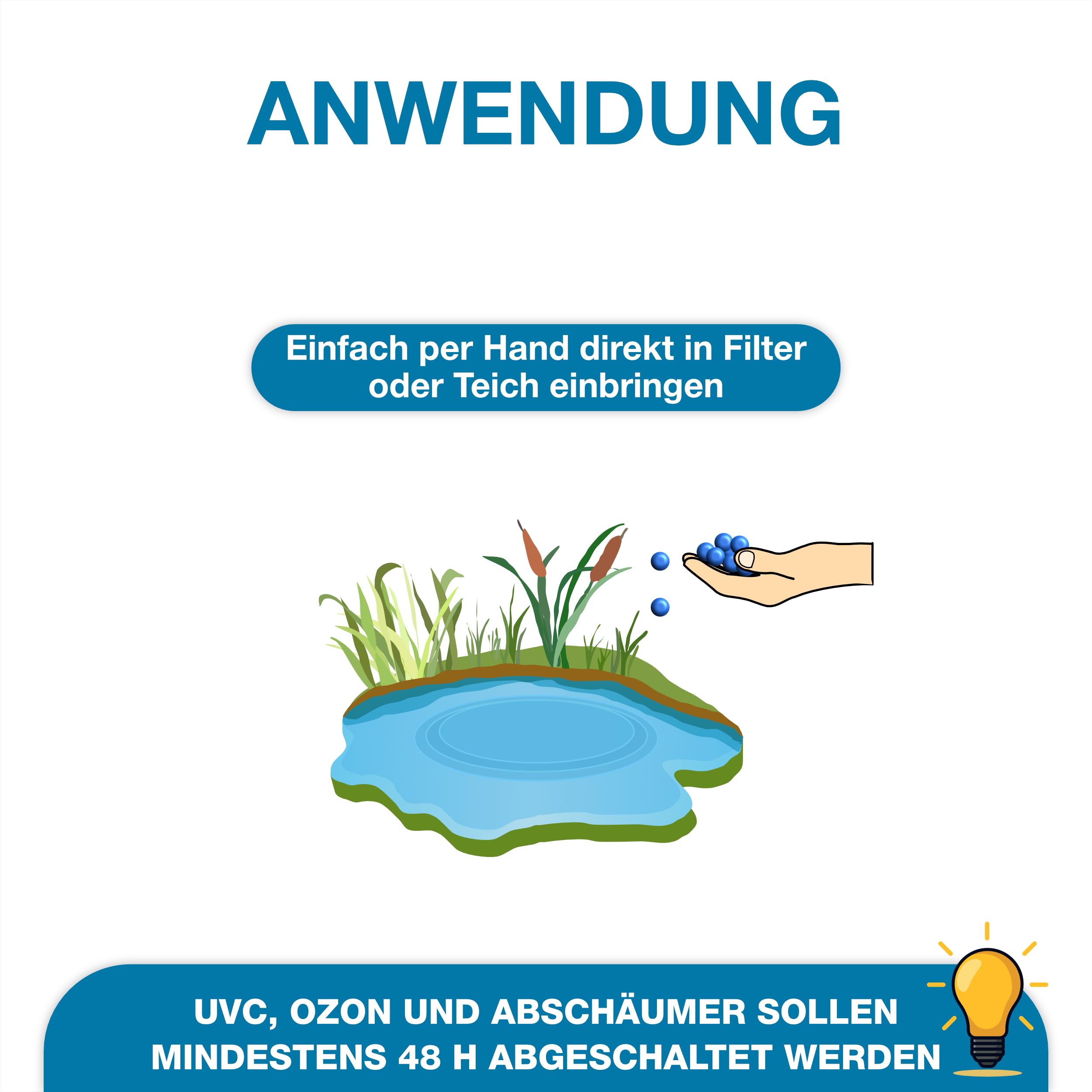 Teichpoint Blue Bakto 1l | Gelkugeln mit natürlichen Filterbakterien, Starterbakterien gegen Ammoniak, Nitrit | schnellen Aufbau der Filterbiologie | Reichweite 15.000 Liter