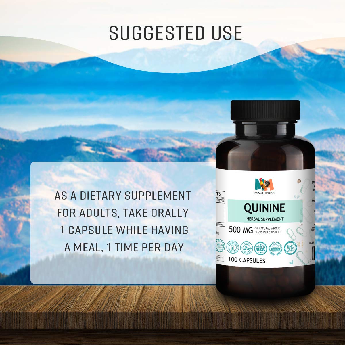 Buy Maui Herbs Quinine Vegan Capsules Muscle & Leg Cramps Relief