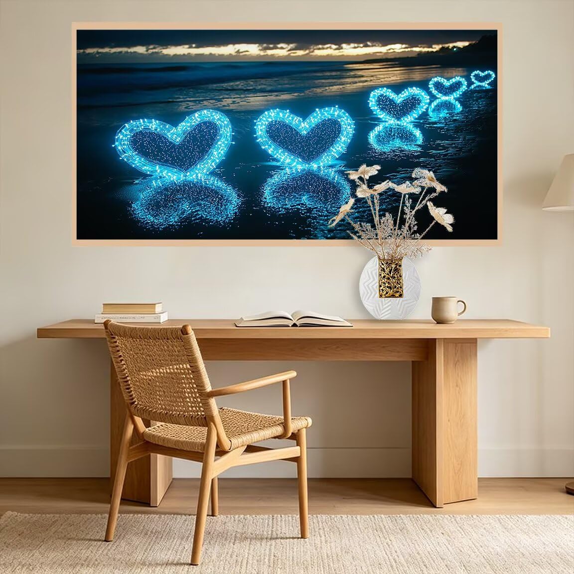 Diamond Painting Groß XXL 200x100cm, Diamond Painting Strand Bilder -0305