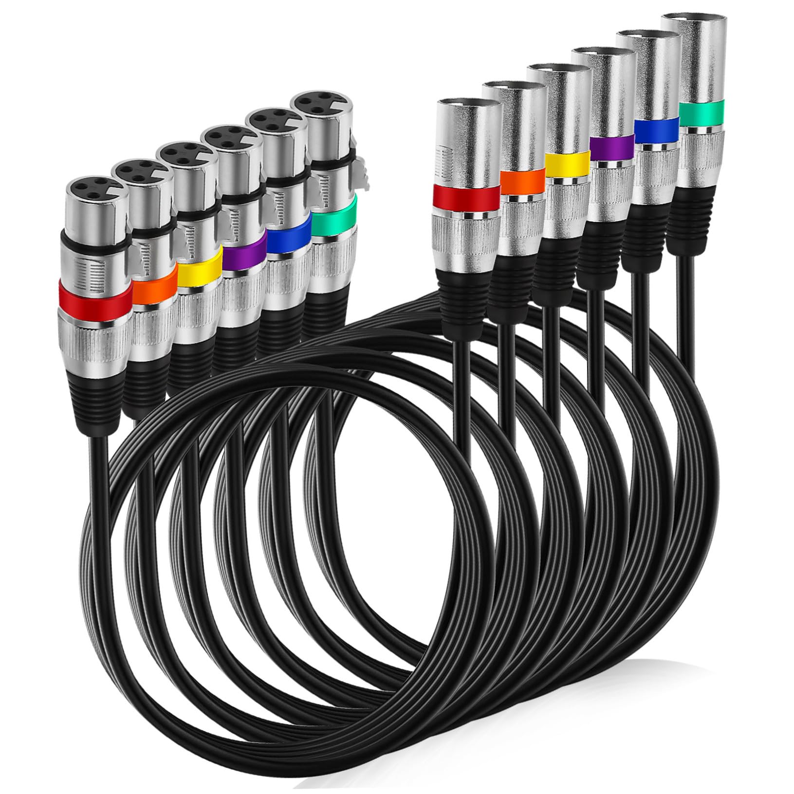 LABRIMP Câbles de Microphone Xlr Mâle Femelle 6 Pièces Cuivre 6mm
