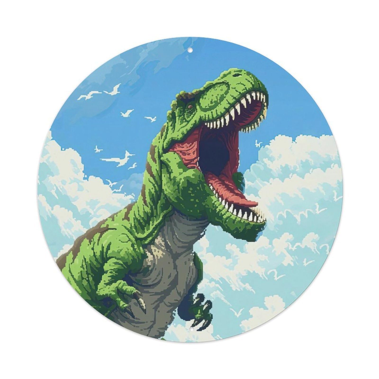 Dinosaur Giant Tyrannosaurus Rex in The Forest Prehistoric Dinosaurs Metal Tin Sign