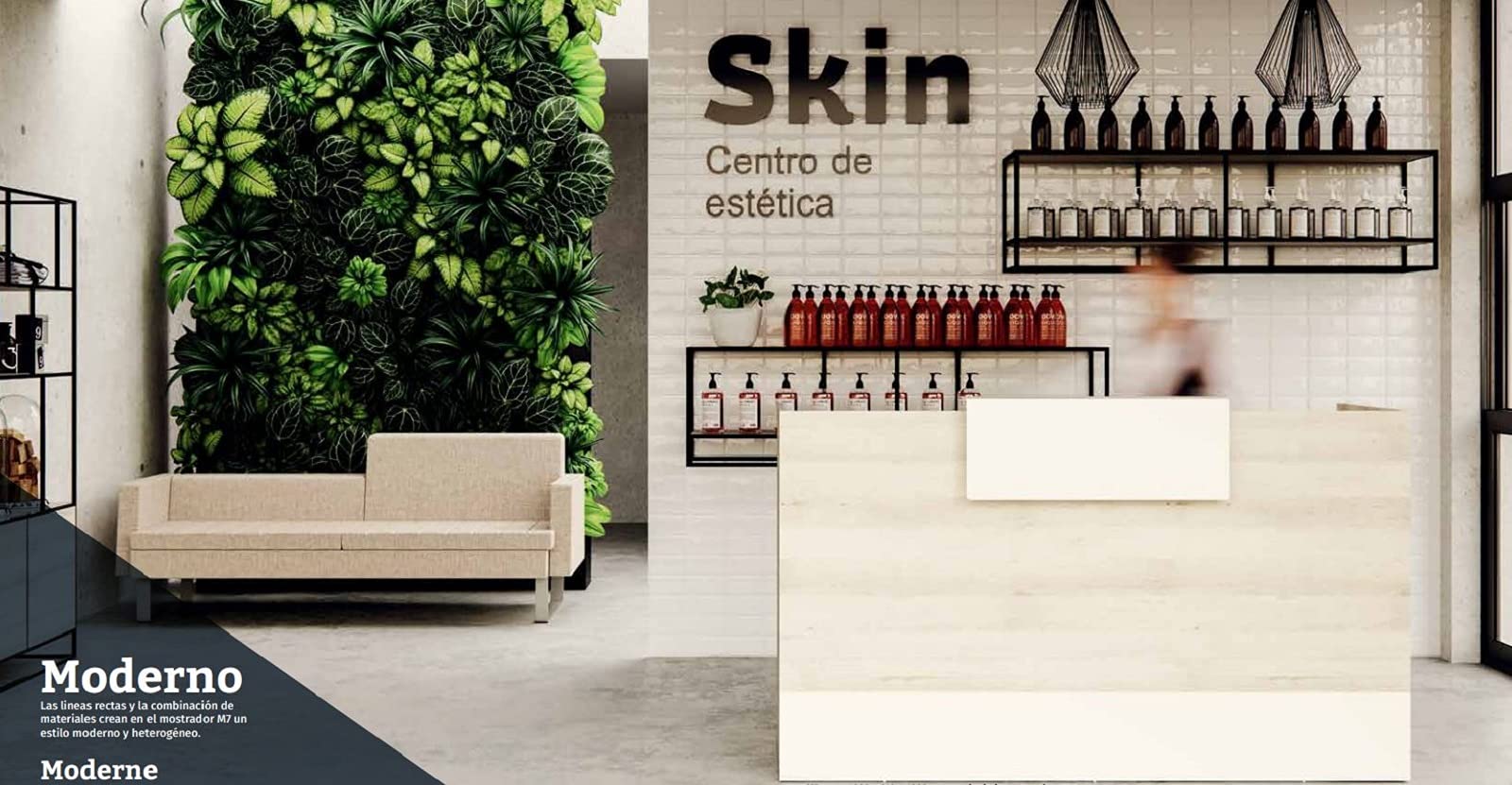 MOSTRADOR Moderno Blanco con Mesa DE Trabajo Desde 120 A 200 CM. DE Ancho X60 Hondo X100 CM. DE Alto. Fabricado EN ESPAÑA. (120)