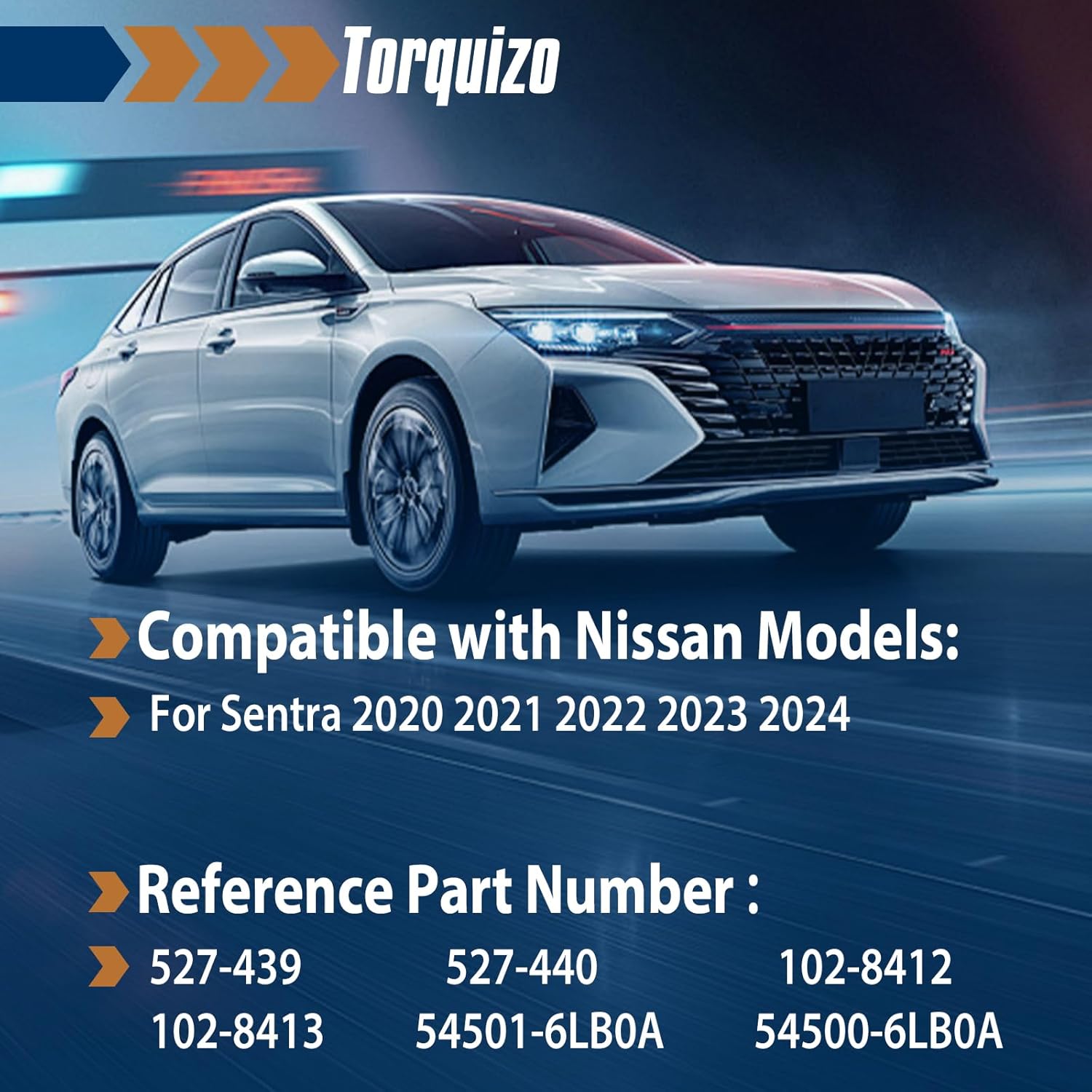 2PCS Front Lower Control Arm Assembly with Ball Joint Left & Right Set 527-439 527-440 compatible with 2020-2024 Nissan Sentra Replaces 102-8412 102-8413 54501-6LB0A 54500-6LB0A