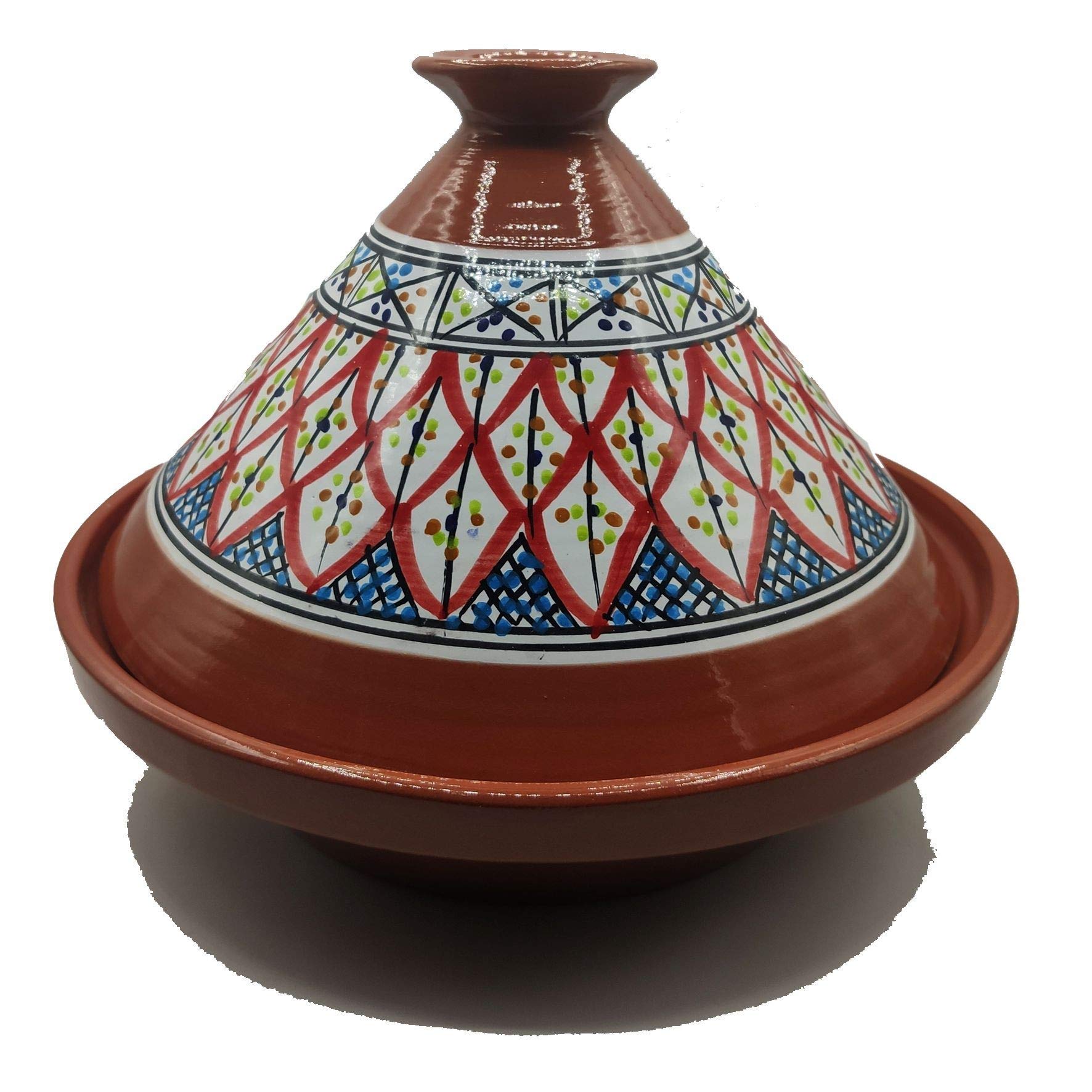 Tajine in Terracotta XL 32cm – Autentica Pentola Etnica Marocchina/Tunisina con Ebook Gratuito 2910201103