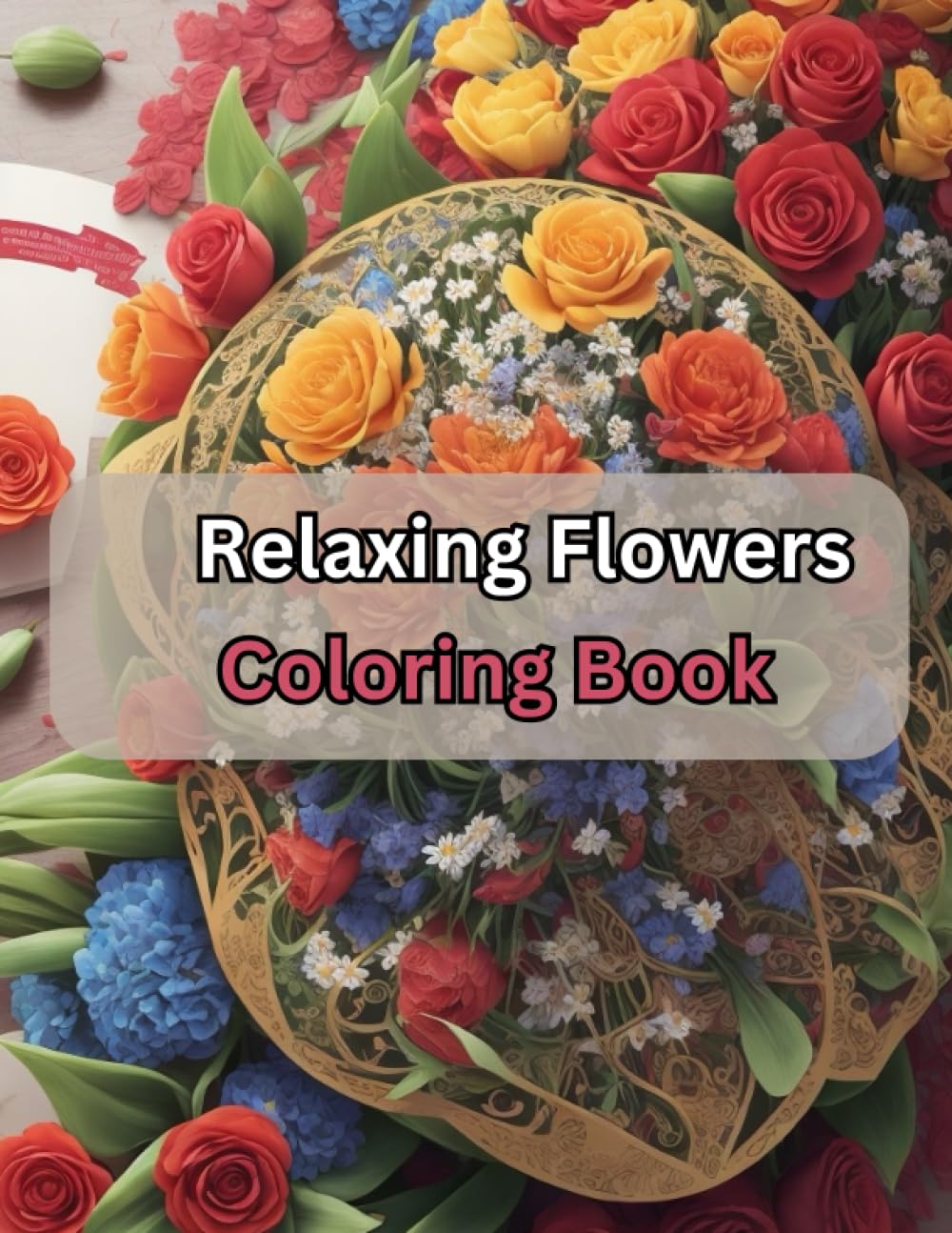 Relaxing Flowers: Coloring Book For Adults With Flower Patterns, Bouquets