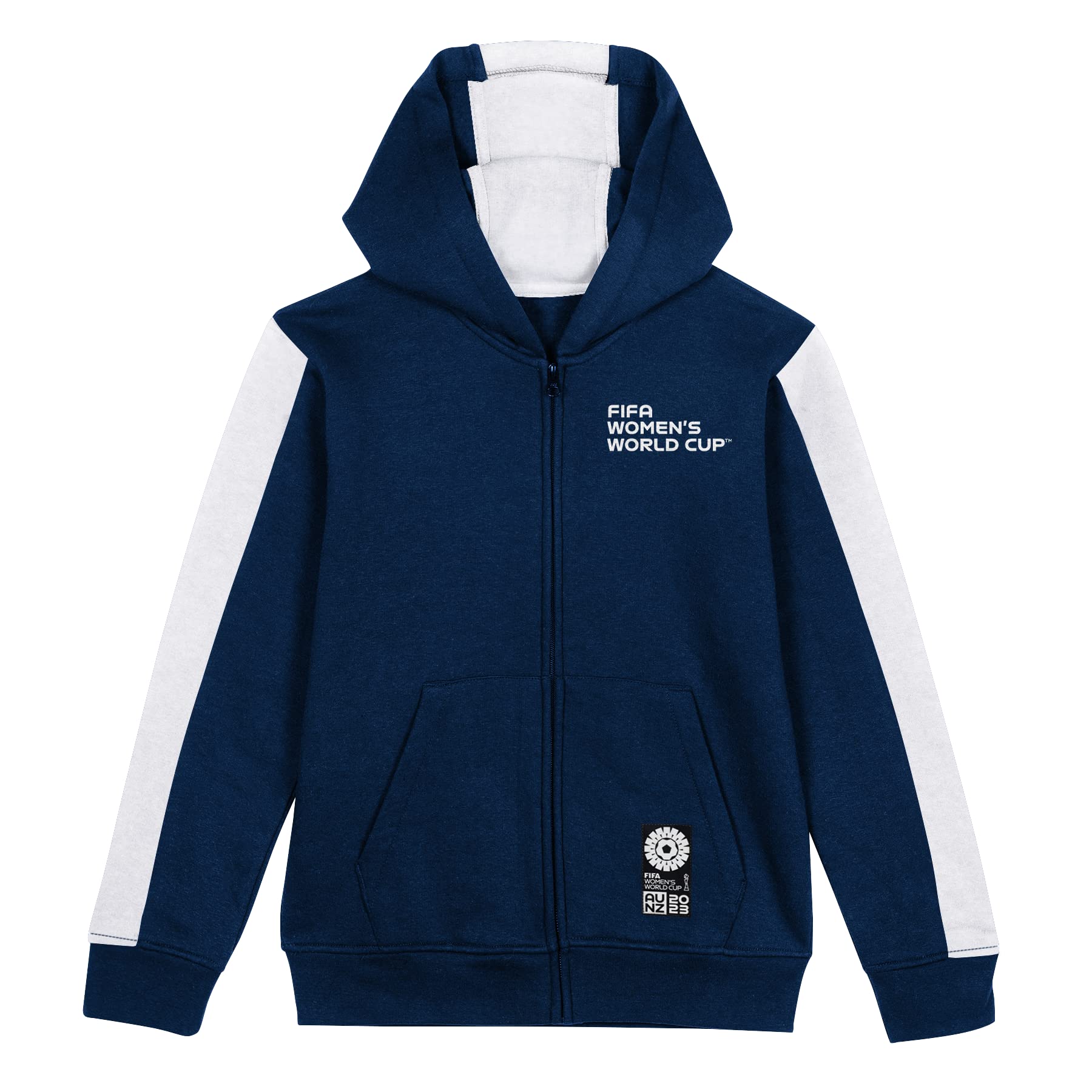 FIFA Official 2023 Women's Football World Cup Youth Team Zipped Hoodie, England, White, 8-10 years