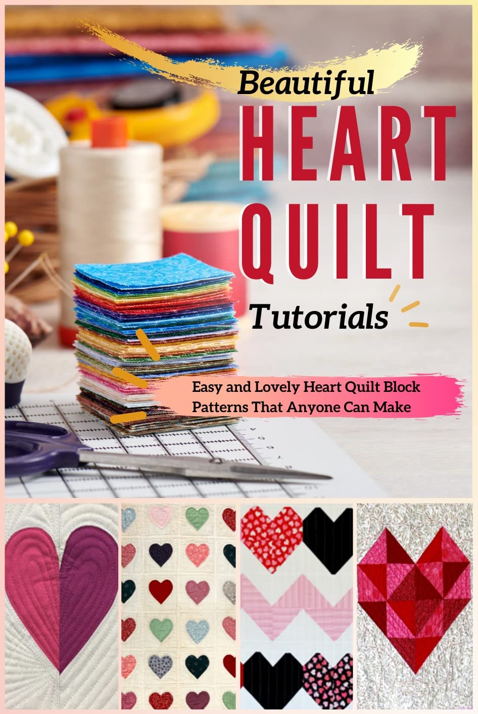 Heart quilt block pattern