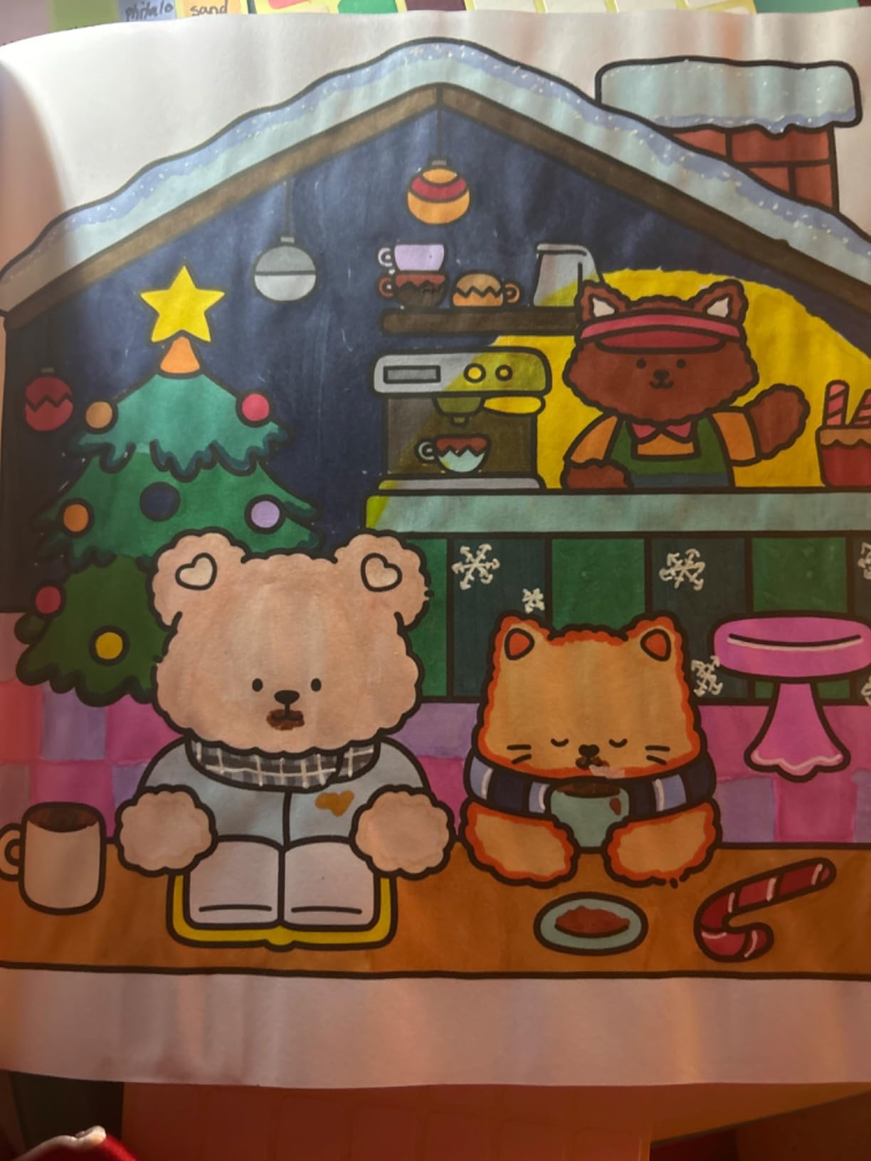 Xmas Corner: Coloring Book for Adults and Teens Featuring Christmas Scenes and Pocket Spaces, Cute and Easy Designs for Relaxation and Stress Relief - Preview 1