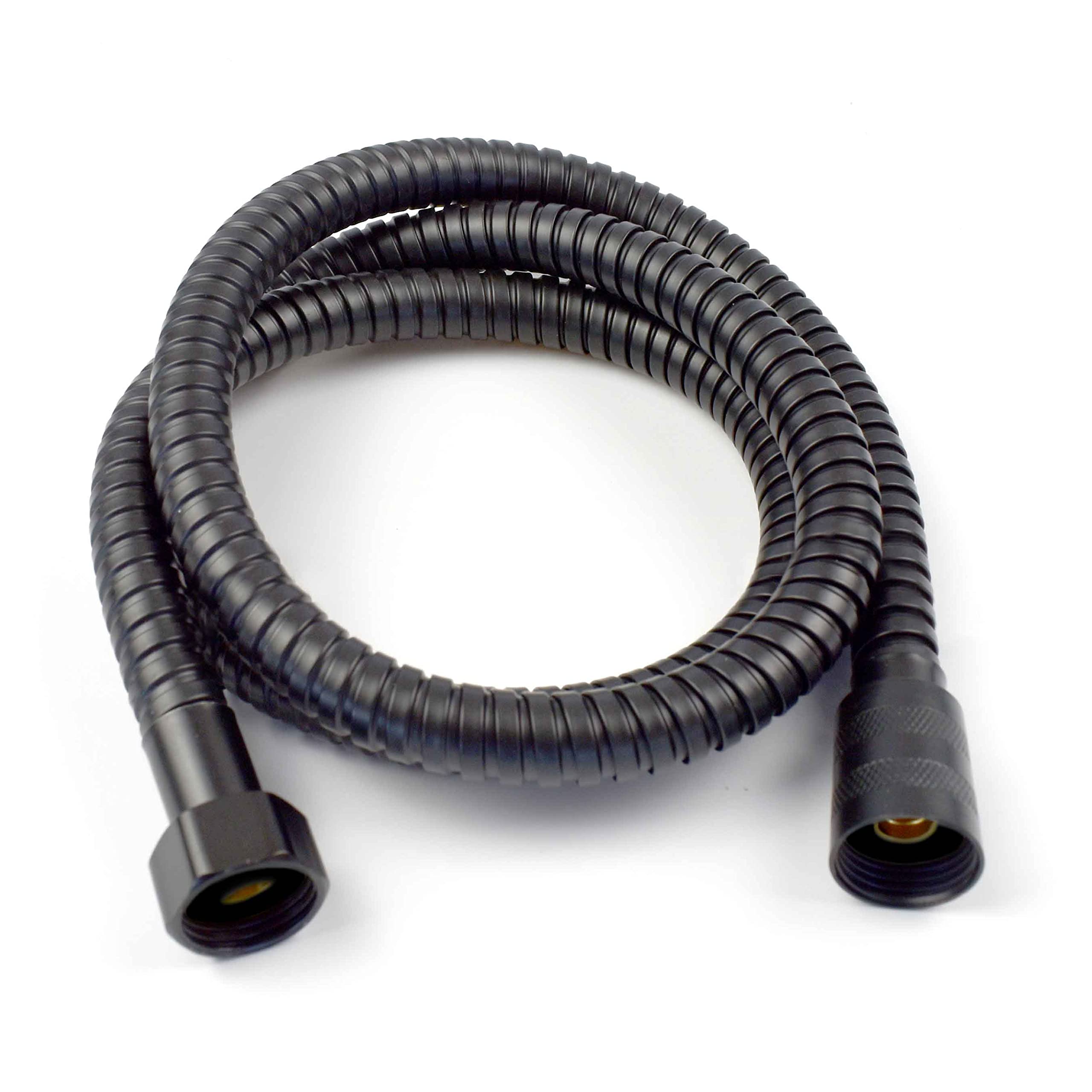 Tubo doccia in acciaio inox nero da 1,2 m, tubo doccia di ricambio a prova di perdite e di attorcigliamento flessibile con connettori solidi Tubo doccia a mano (Classe energetica A+)
