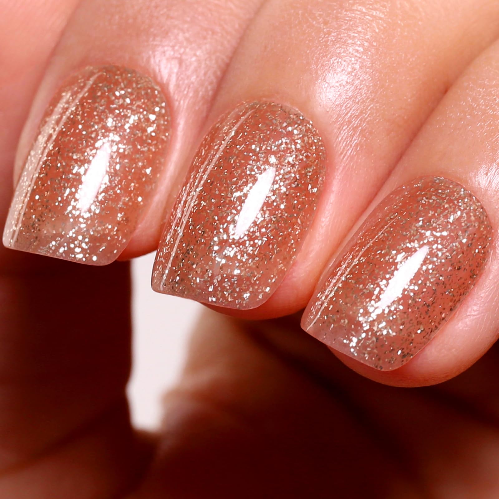 Ozzeal Iridescent Nude Mauve Pink Gel Nail Polish, 15ML Sparkle Shimmer Glitter, Soak Off LED UV Gel Nail Polish for Art DIY Manicure — view 57
