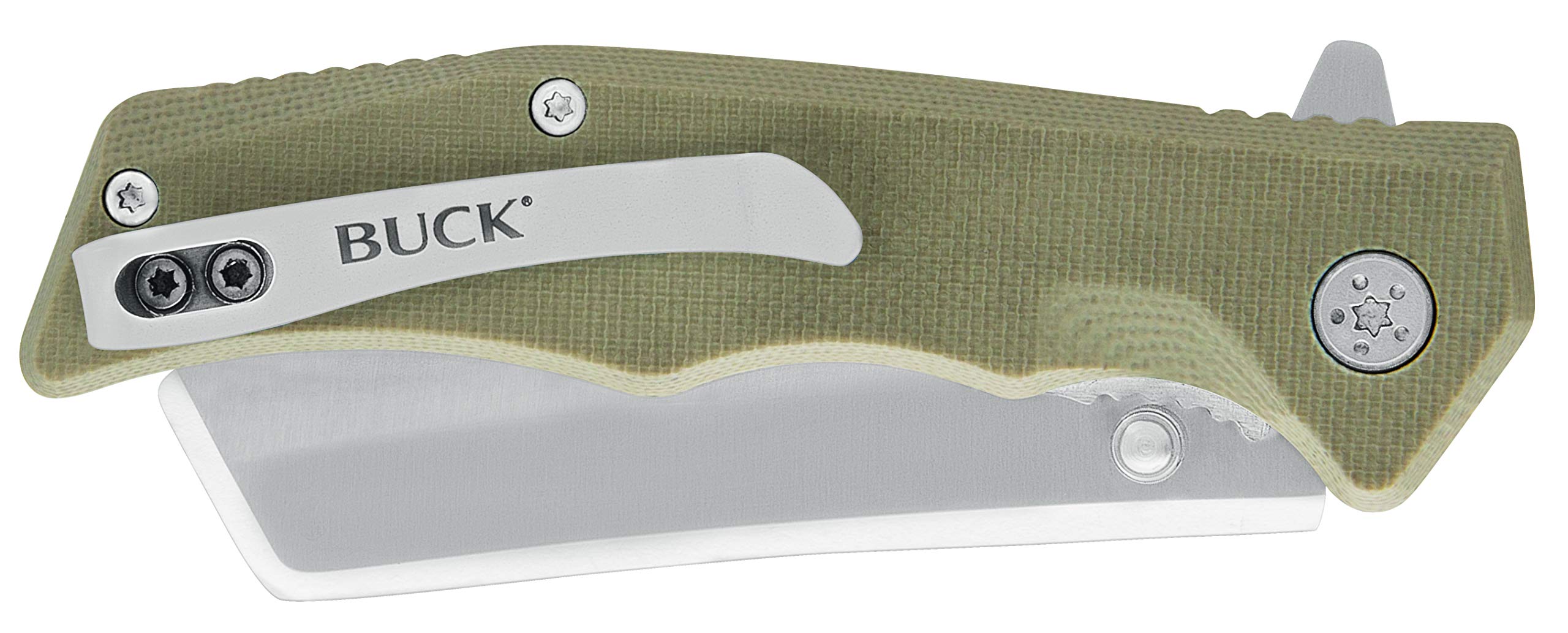 Buck Knives 252 Trunk Folding Liner Lock Pocket Knife Cleaver Blade