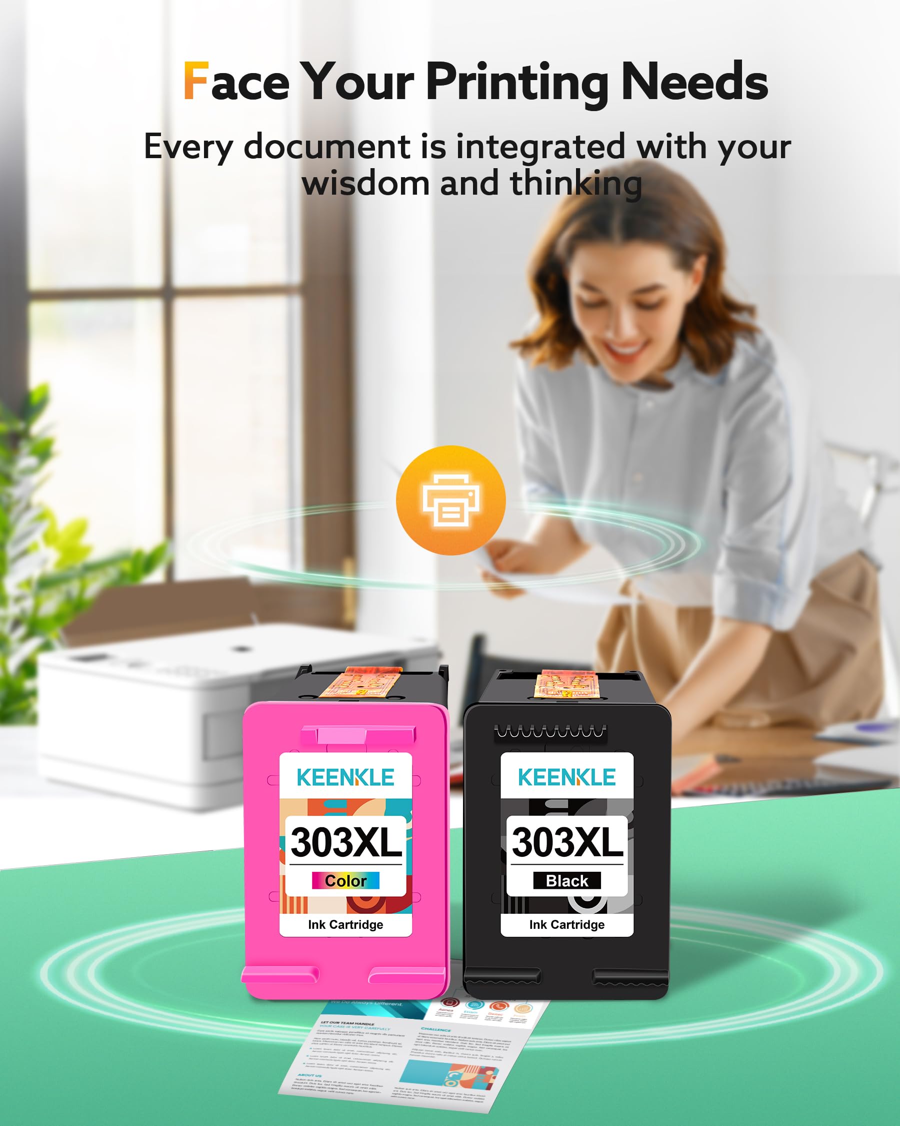 303XL Cartouches d'encre compatibles pour HP 303 Noir et Couleur Remplacement 303XL HP Cartouches d'encre pour HP Envy Photo 6220 6230 6232 6234 7130 7134 7234 7830 7820 7834 Tango TangoX Imprimante