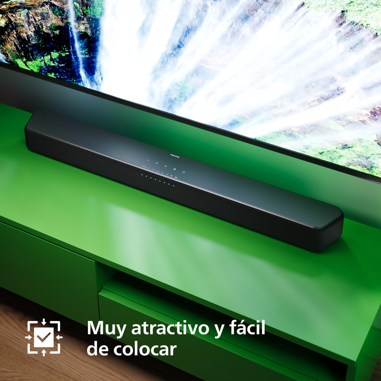Philips TAB5109 Barra de Sonido 2.0 120W DTS Virtual X Bluetooth 5.4 HDMI ARC Óptica USB Gris Oscuro
