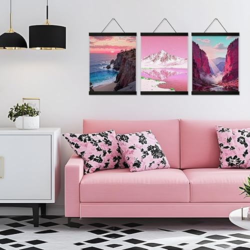 Vista 6 de Paquete de 3 marcos magnéticos para colgar pósteres, 12 pulgadas, color negro, 12 x 16, 12 x 18, 12 x 20, 12 x 24 pulgadas, marcos magnéticos